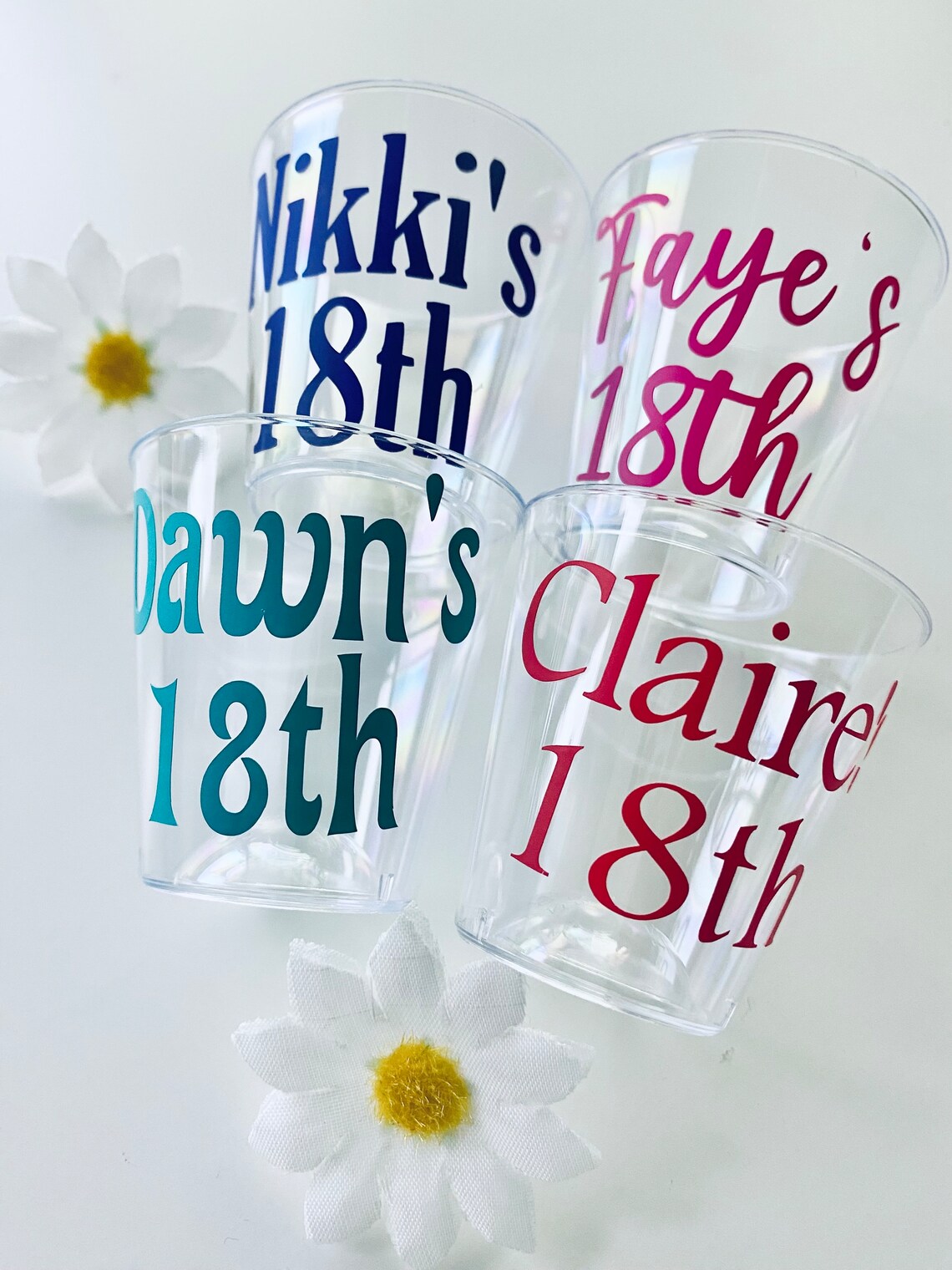 Personalised Birthday Plastic Shot Glasses - Birthday Party Ideas