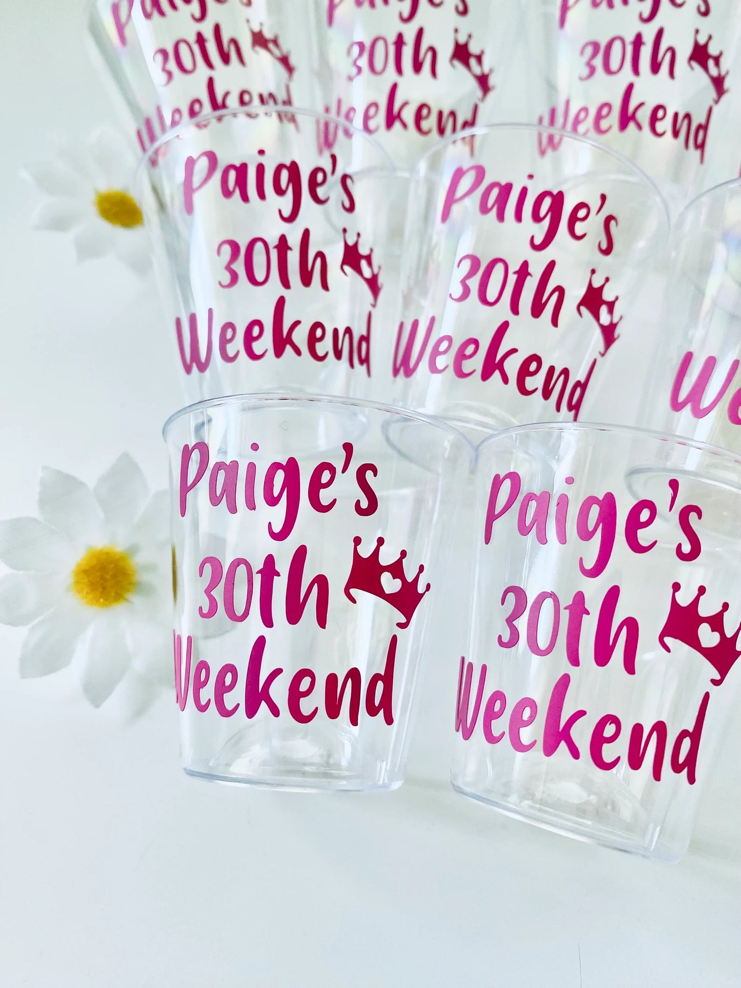 Personalised Birthday Plastic Shot Glasses - Birthday Party Ideas