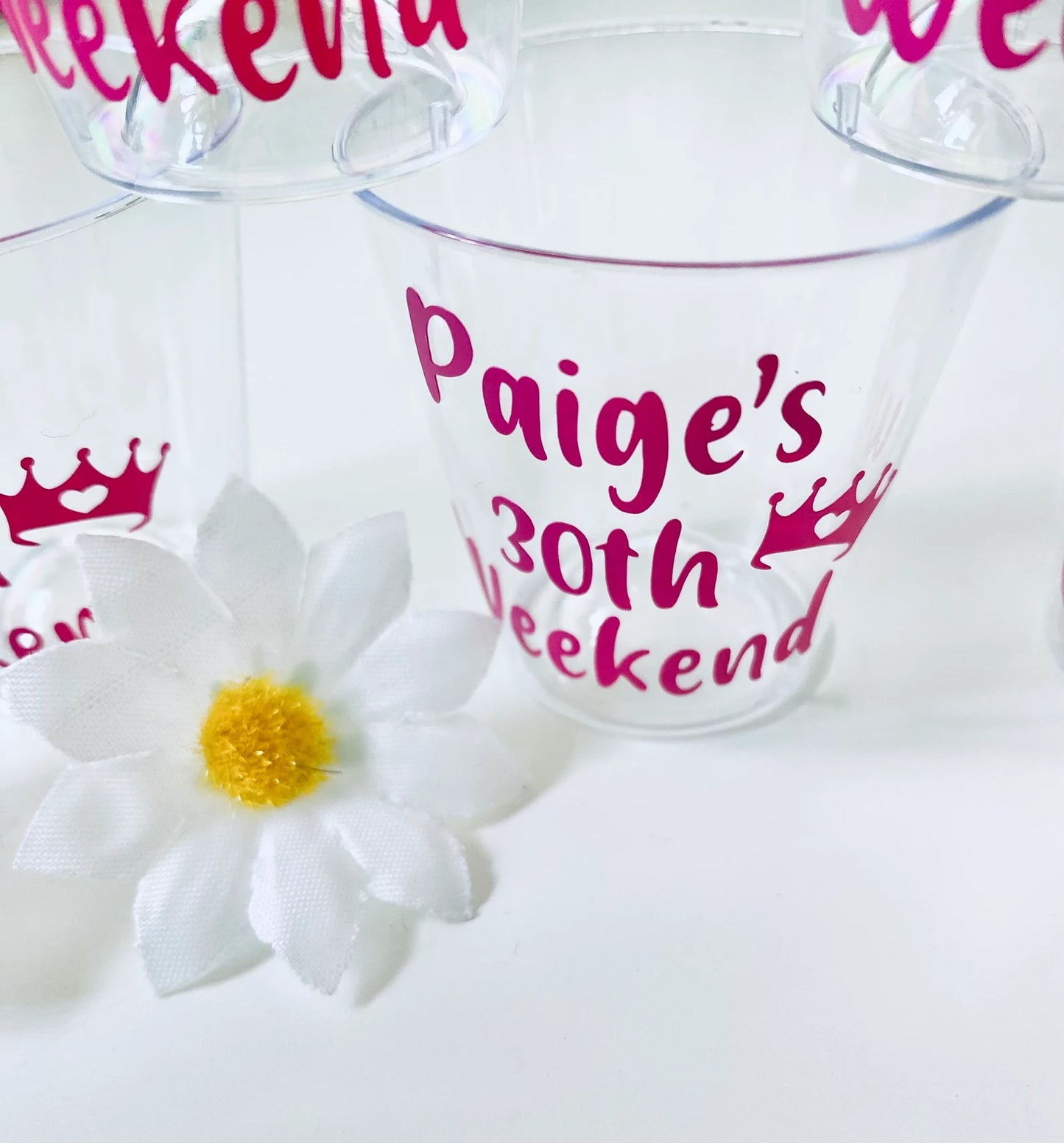 Personalised Birthday Plastic Shot Glasses - Birthday Party Ideas