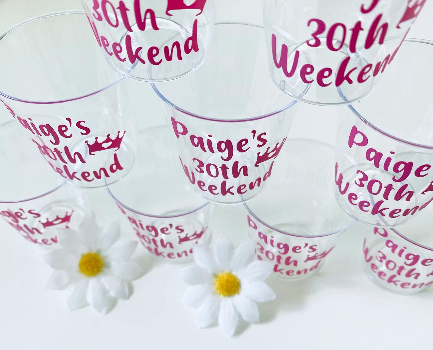 Personalised Birthday Plastic Shot Glasses - Birthday Party Ideas