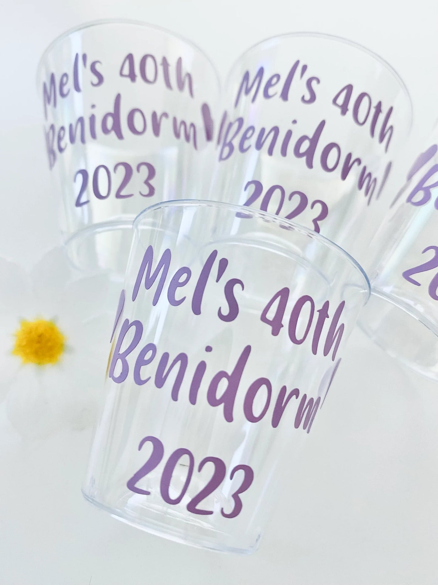 Personalised Birthday Plastic Shot Glasses - Birthday Party Ideas