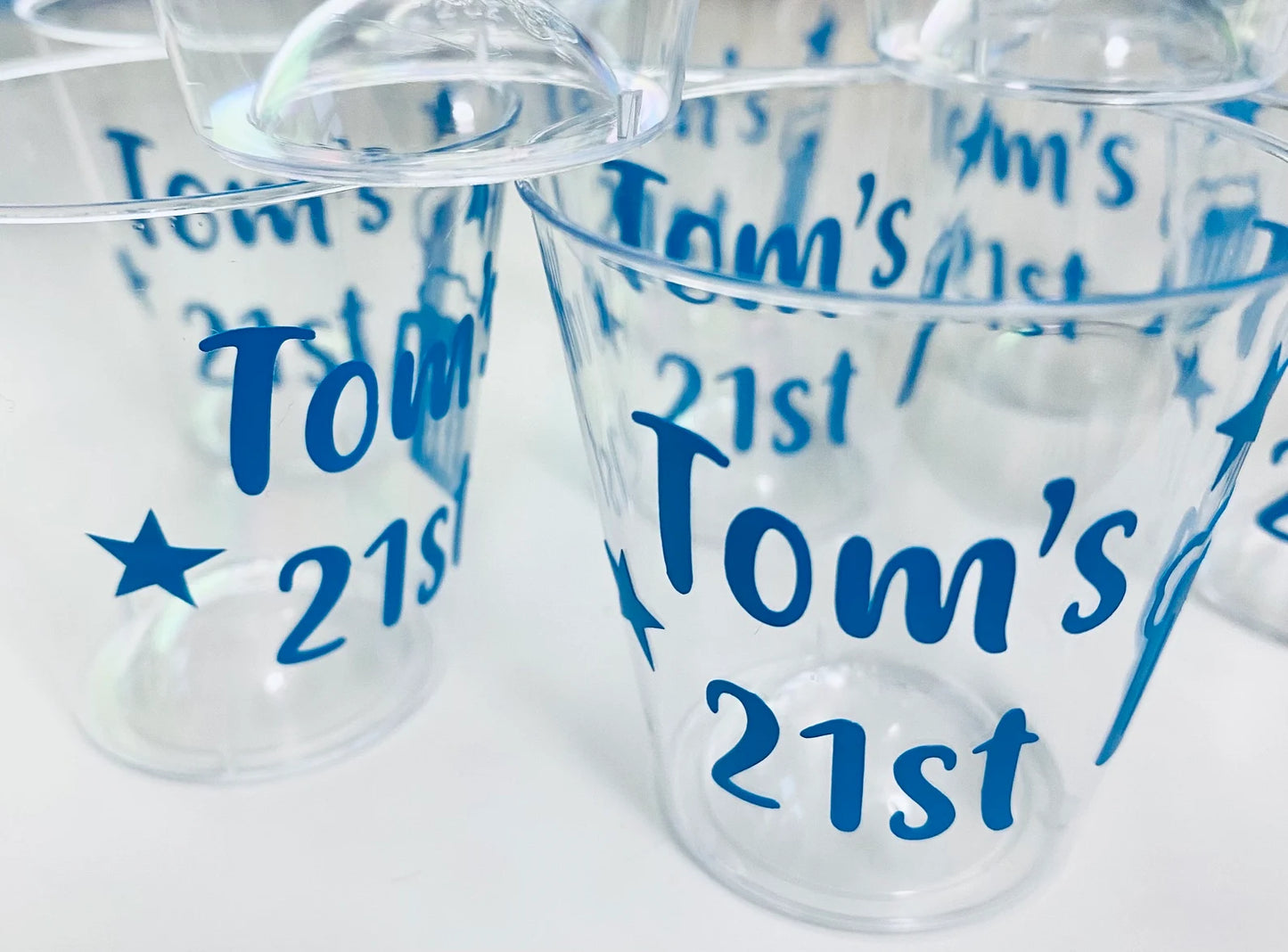 Personalised Birthday Plastic Shot Glasses - Birthday Party Ideas