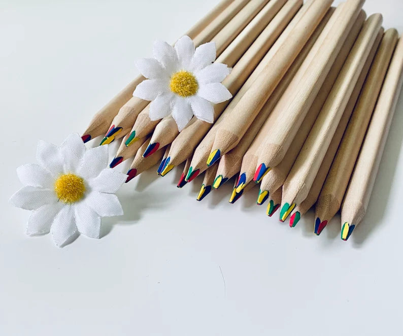 Personalised 4 in 1 coloured pencil - Wedding Favours Ideas For Children - Laser Engraved