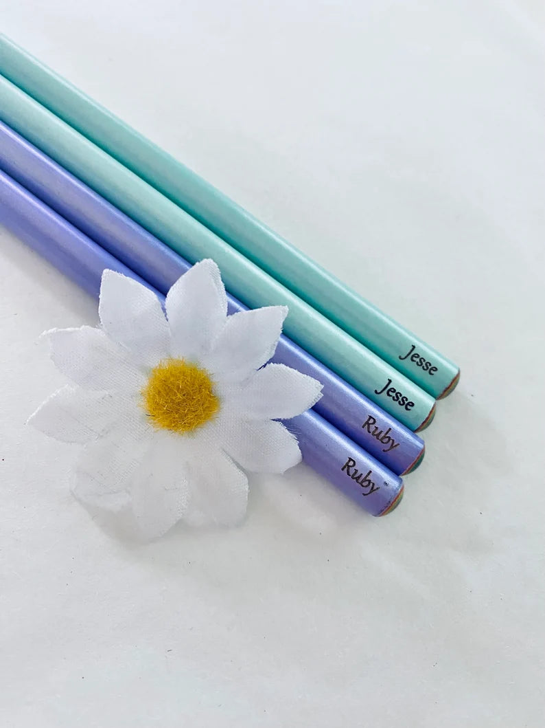 Personalised Rainbow Pencils - Back To School Ideas - Laser Engraved