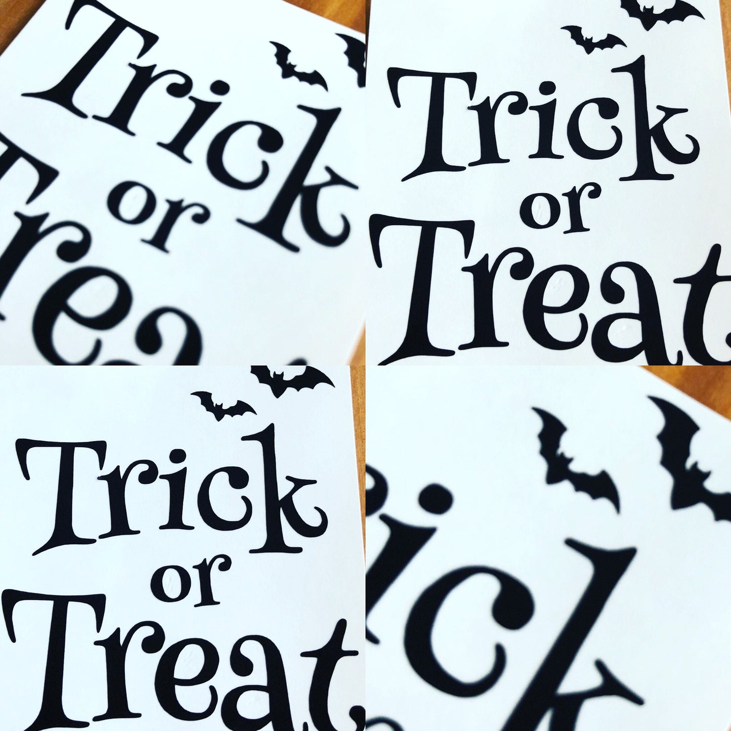 Trick Or Treat Halloween Vinyl Decal Sticker  - Happy Halloween Stickers