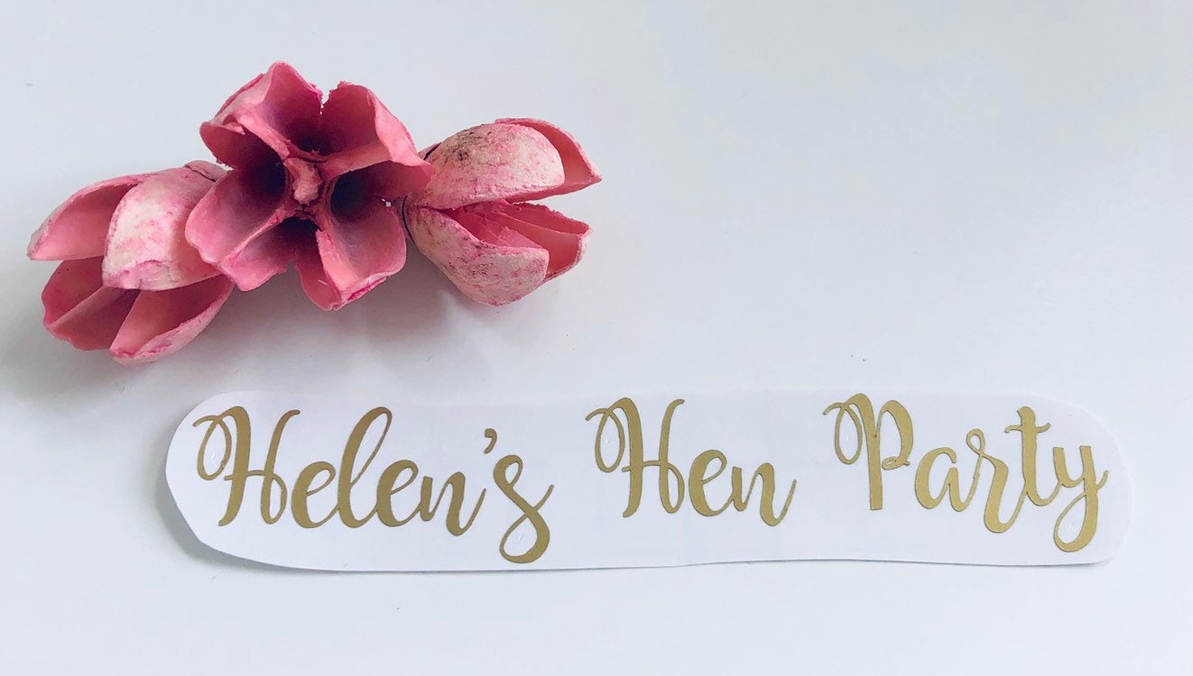 Personalised Hen Party Vinyl Decal Sticker