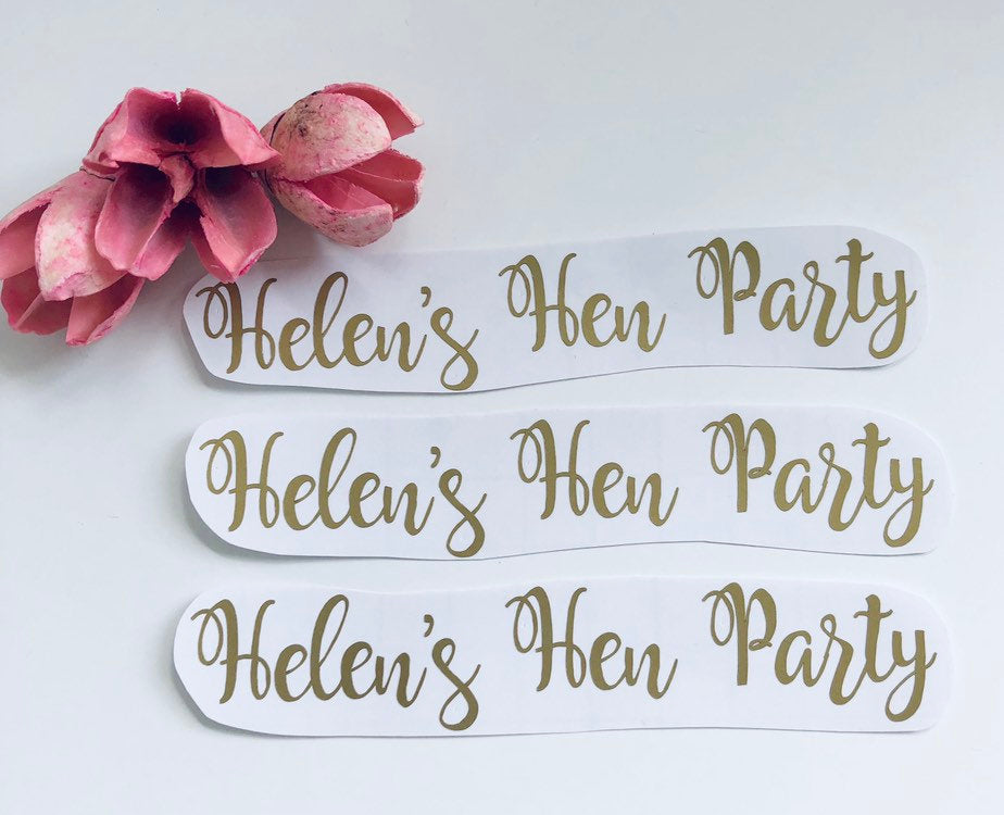 Personalised Hen Party Vinyl Decal Sticker