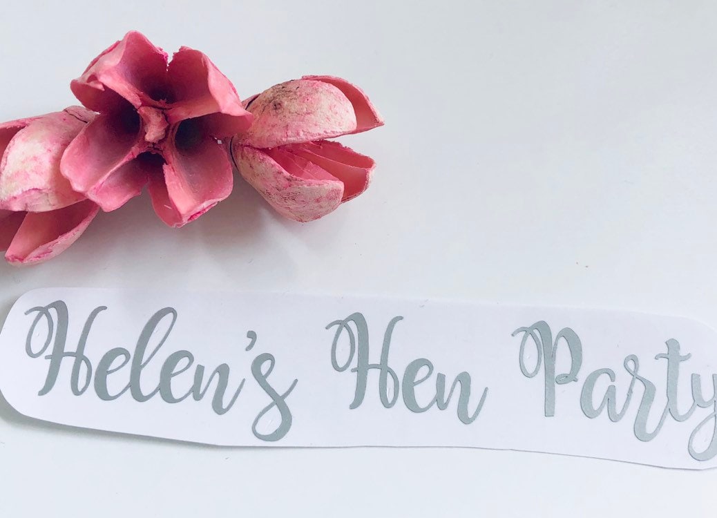 Personalised Hen Party Vinyl Decal Sticker