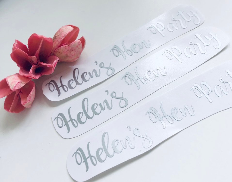 Personalised Hen Party Vinyl Decal Sticker