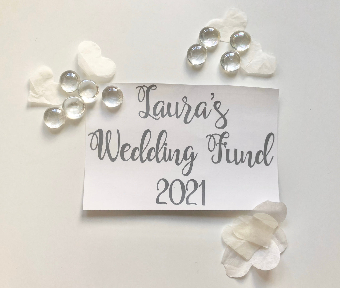 Personalised Wedding Fund Vinyl Decal Sticker