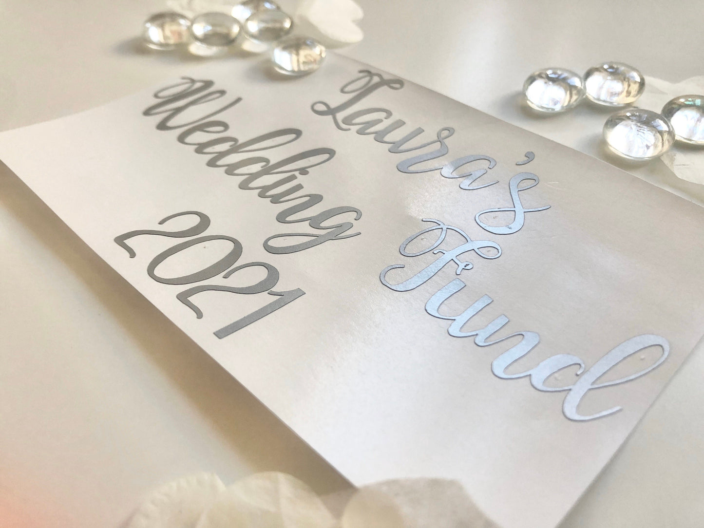 Personalised Wedding Fund Vinyl Decal Sticker