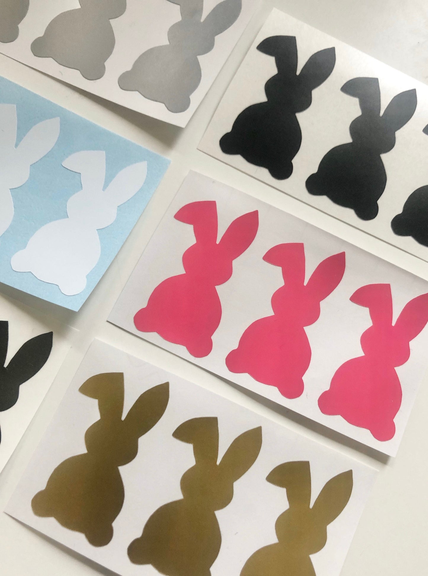 Pack Of 6 Rabbit Vinyl Decal Stickers