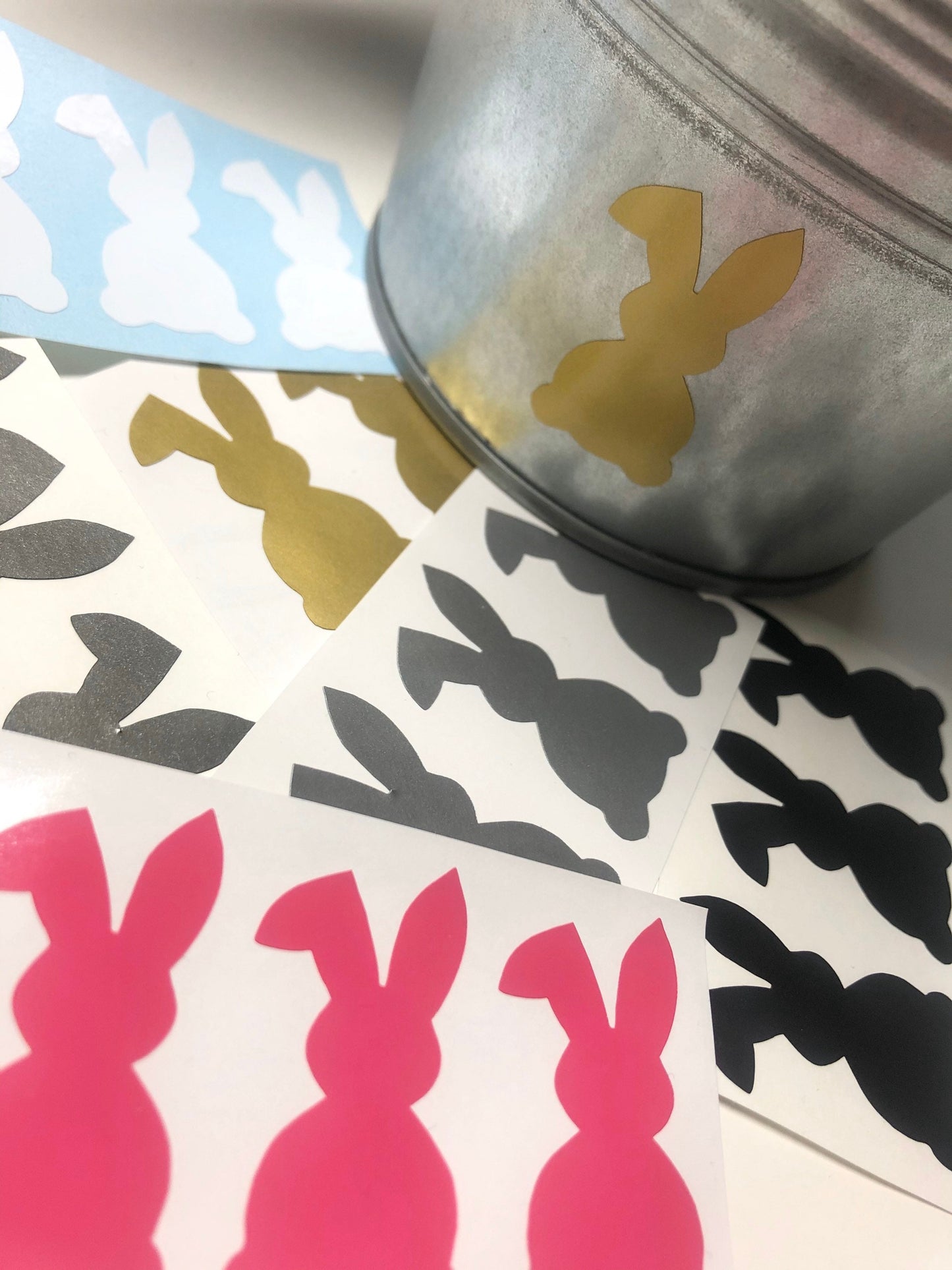 Pack Of 6 Rabbit Vinyl Decal Stickers