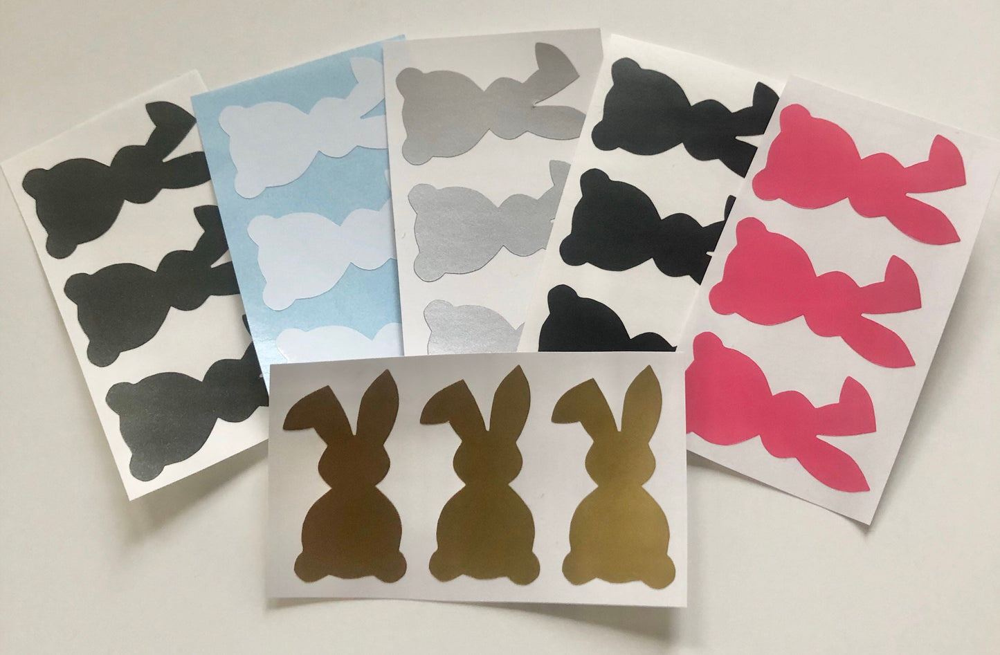 Pack Of 6 Rabbit Vinyl Decal Stickers