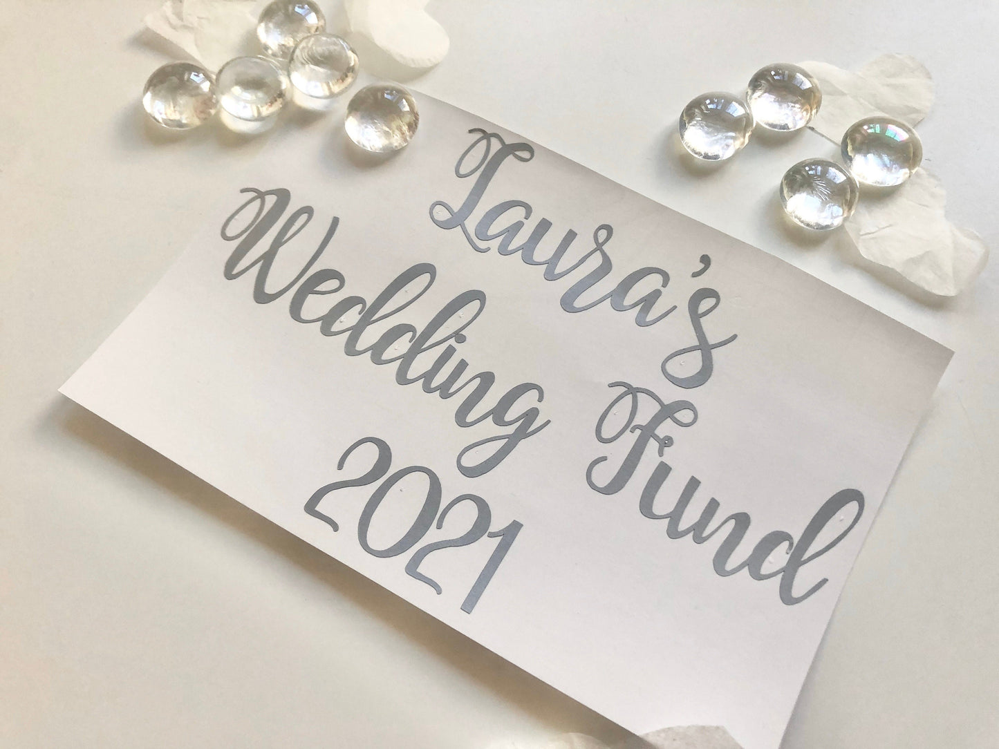 Personalised Wedding Fund Vinyl Decal Sticker