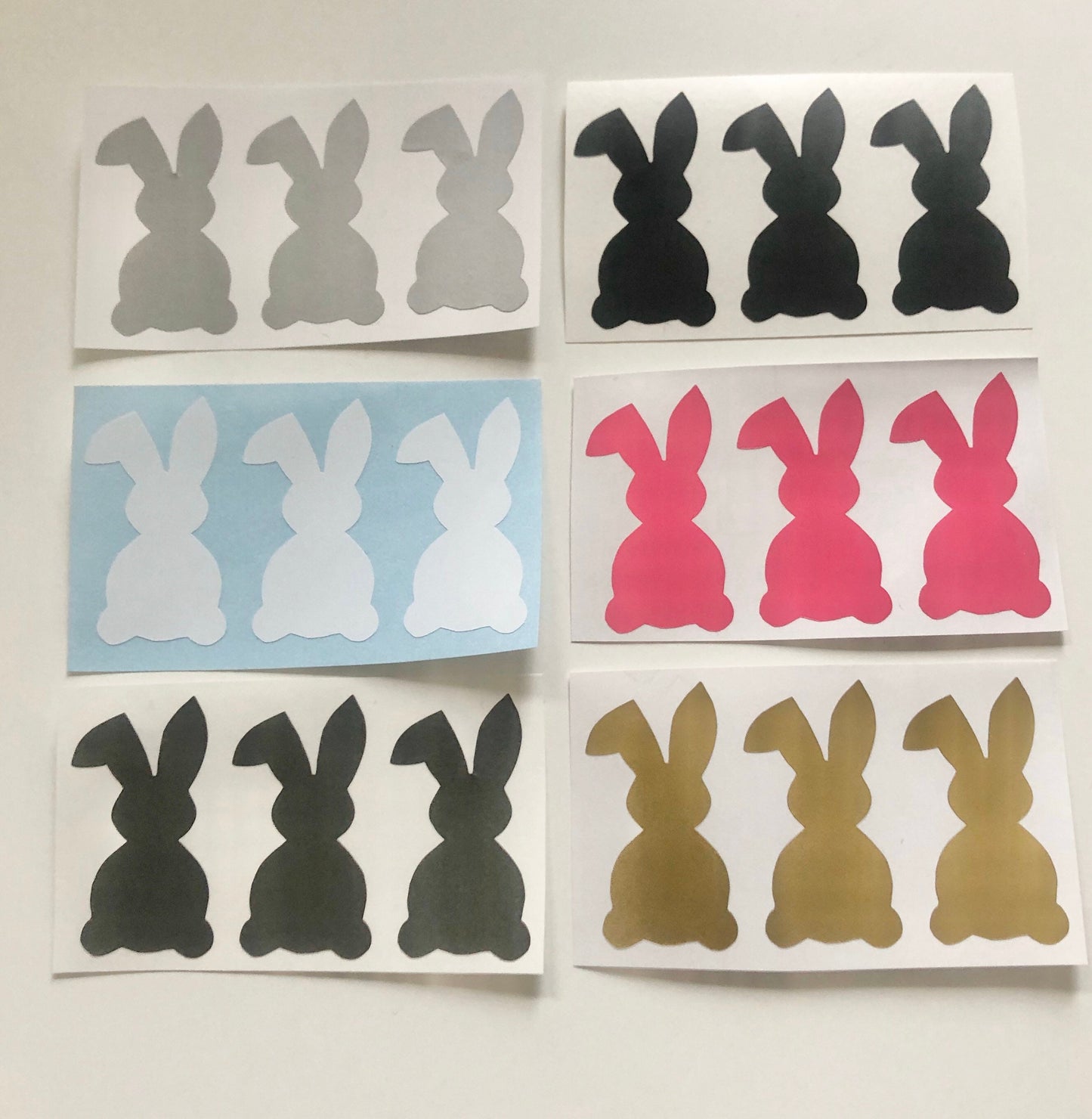 Pack Of 6 Rabbit Vinyl Decal Stickers