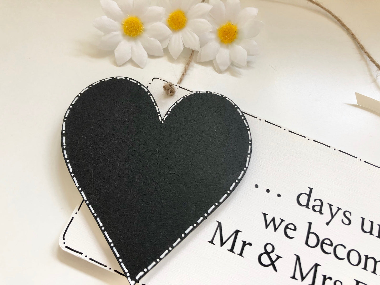 Personalised Wooden Wedding Countdown Plaque