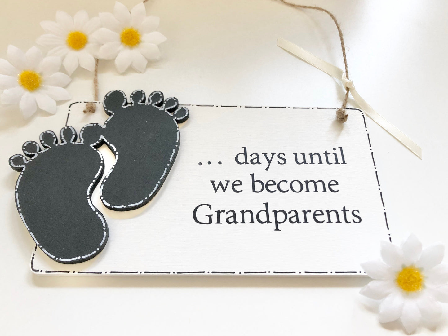 Wooden Days Until We Become Grandparents Baby Countdown Plaque