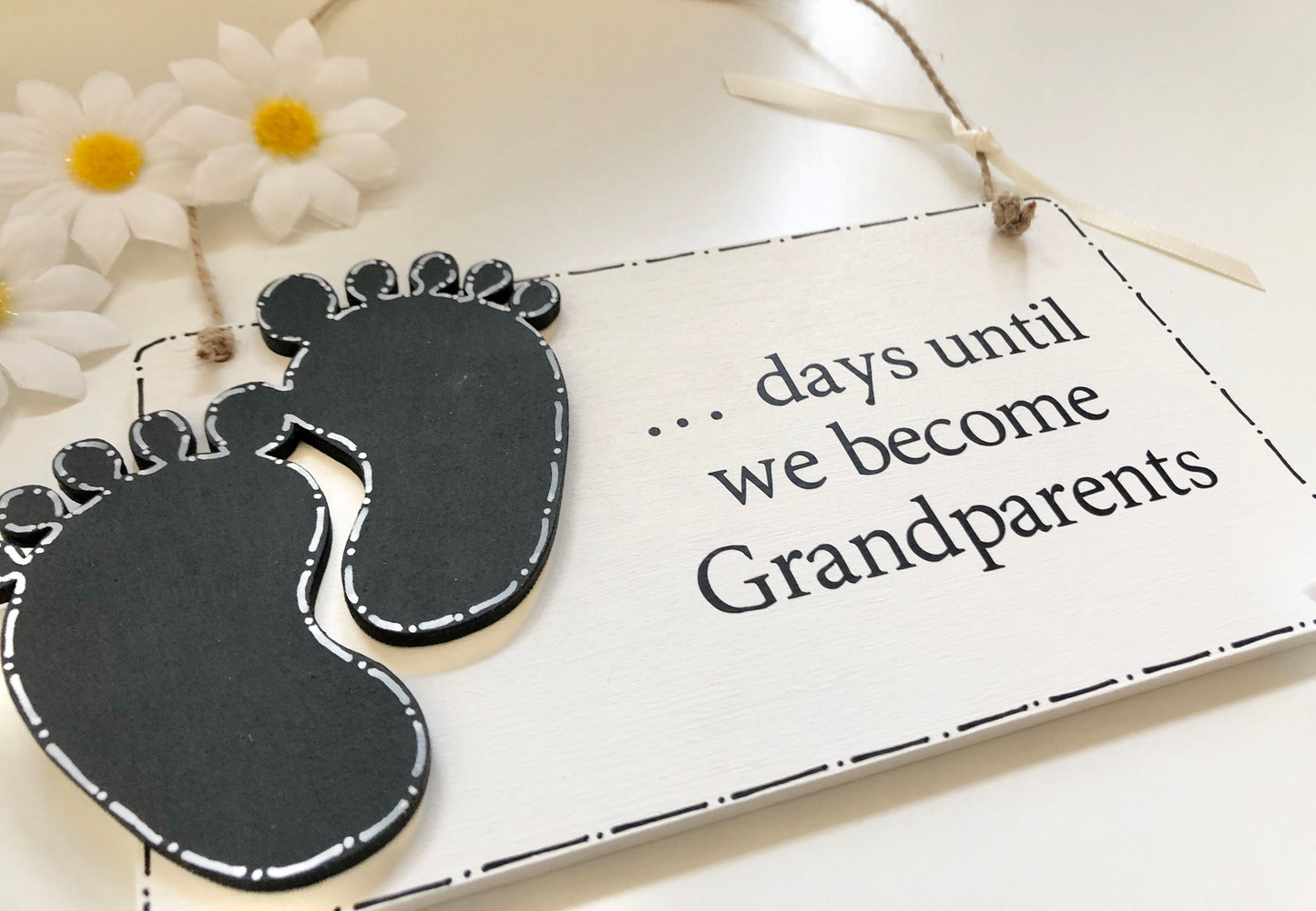 Wooden Days Until We Become Grandparents Baby Countdown Plaque