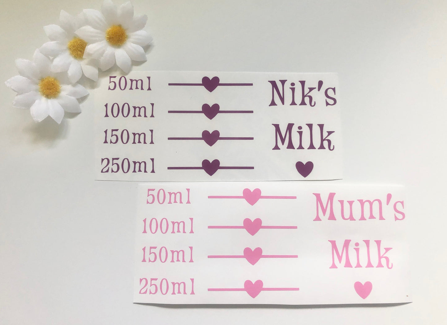 Personalised Milk Measurement Vinyl Decal Sticker