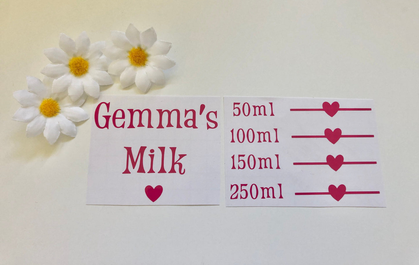 Personalised Milk Measurement Vinyl Decal Sticker