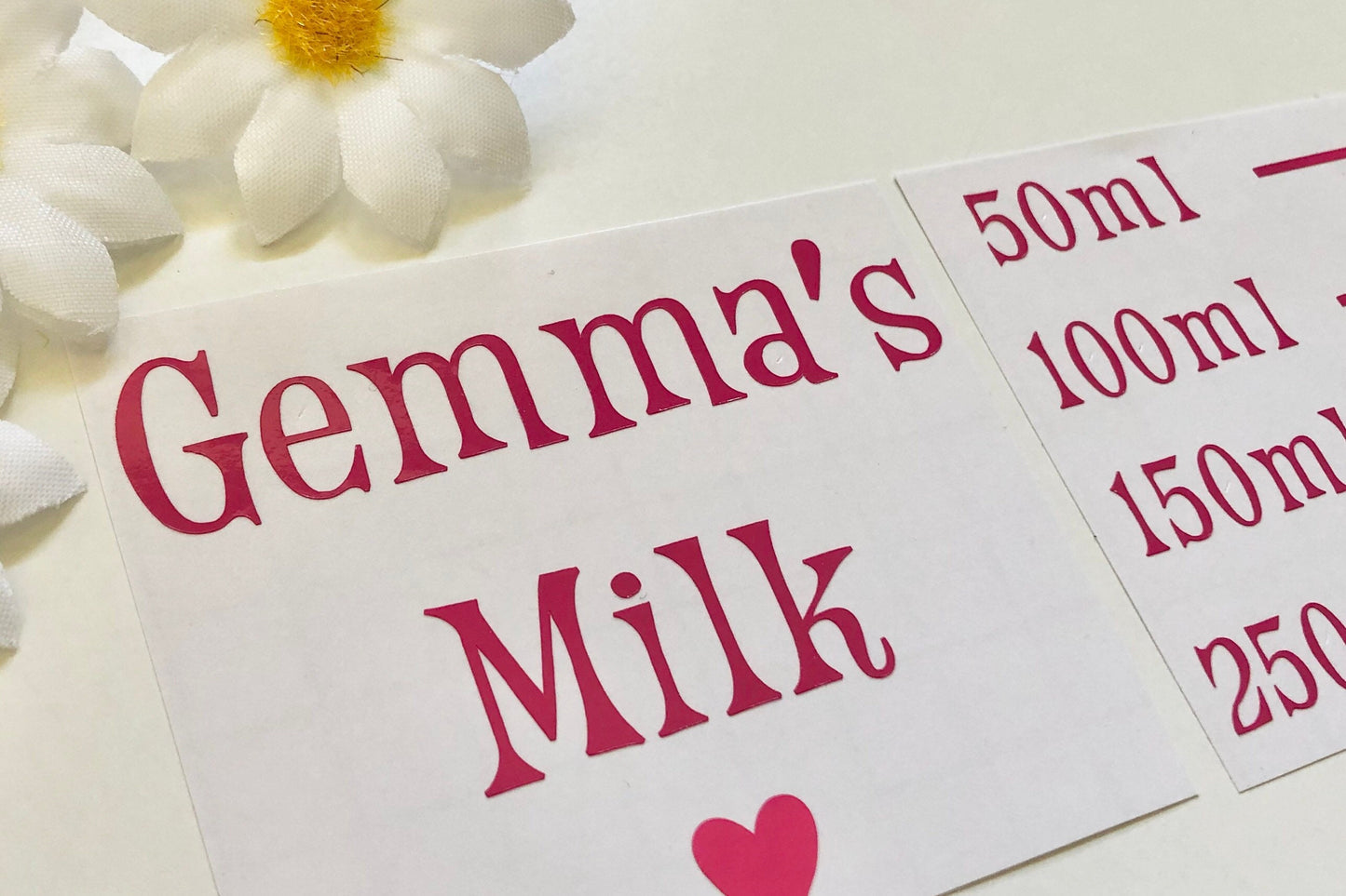 Personalised Milk Measurement Vinyl Decal Sticker