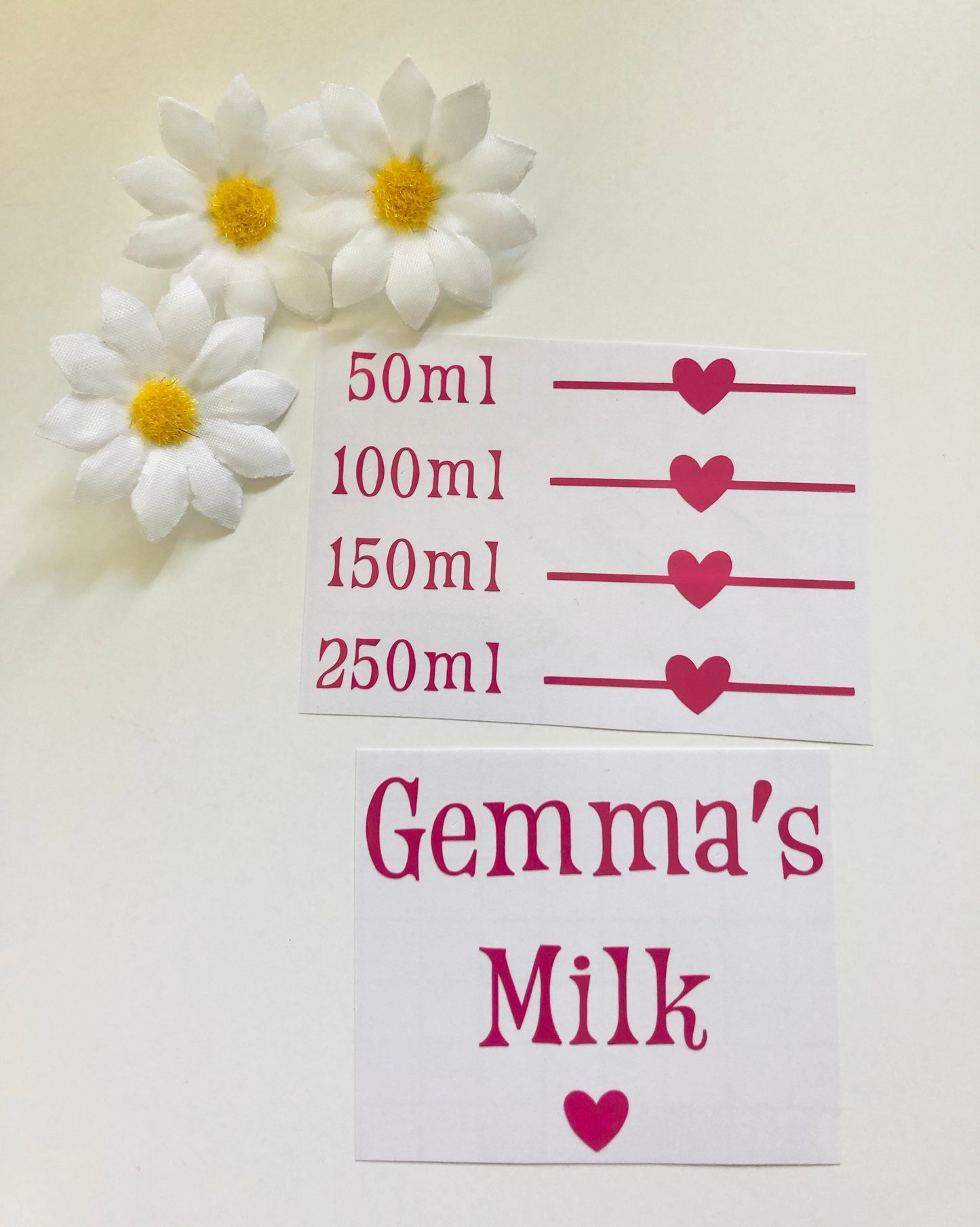 Personalised Milk Measurement Vinyl Decal Sticker