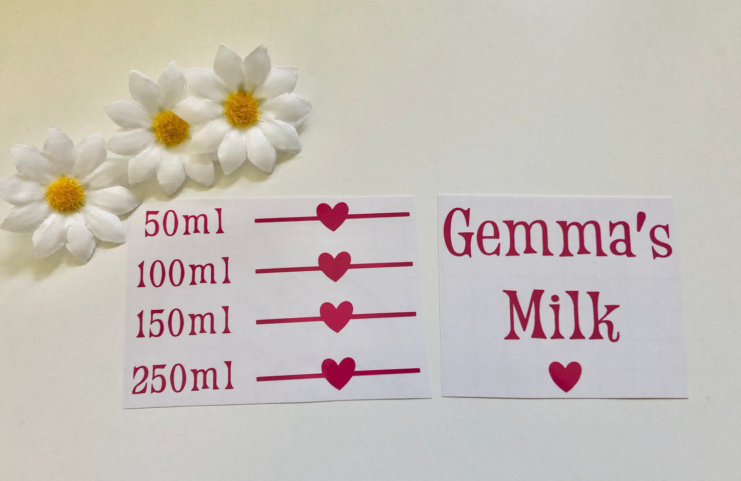 Personalised Milk Measurement Vinyl Decal Sticker