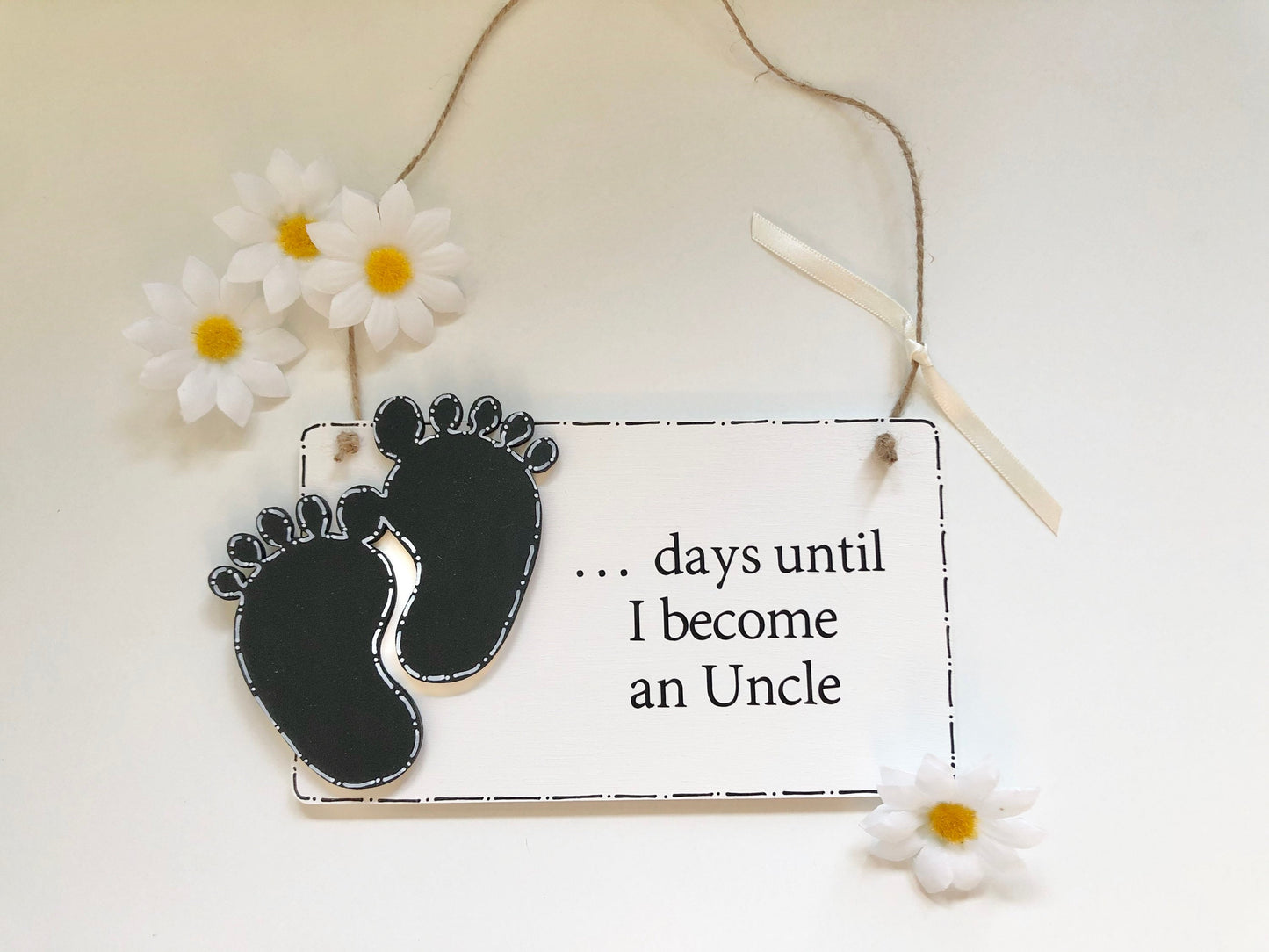 Wooden Days Until I Become An Uncle Baby Countdown Plaque