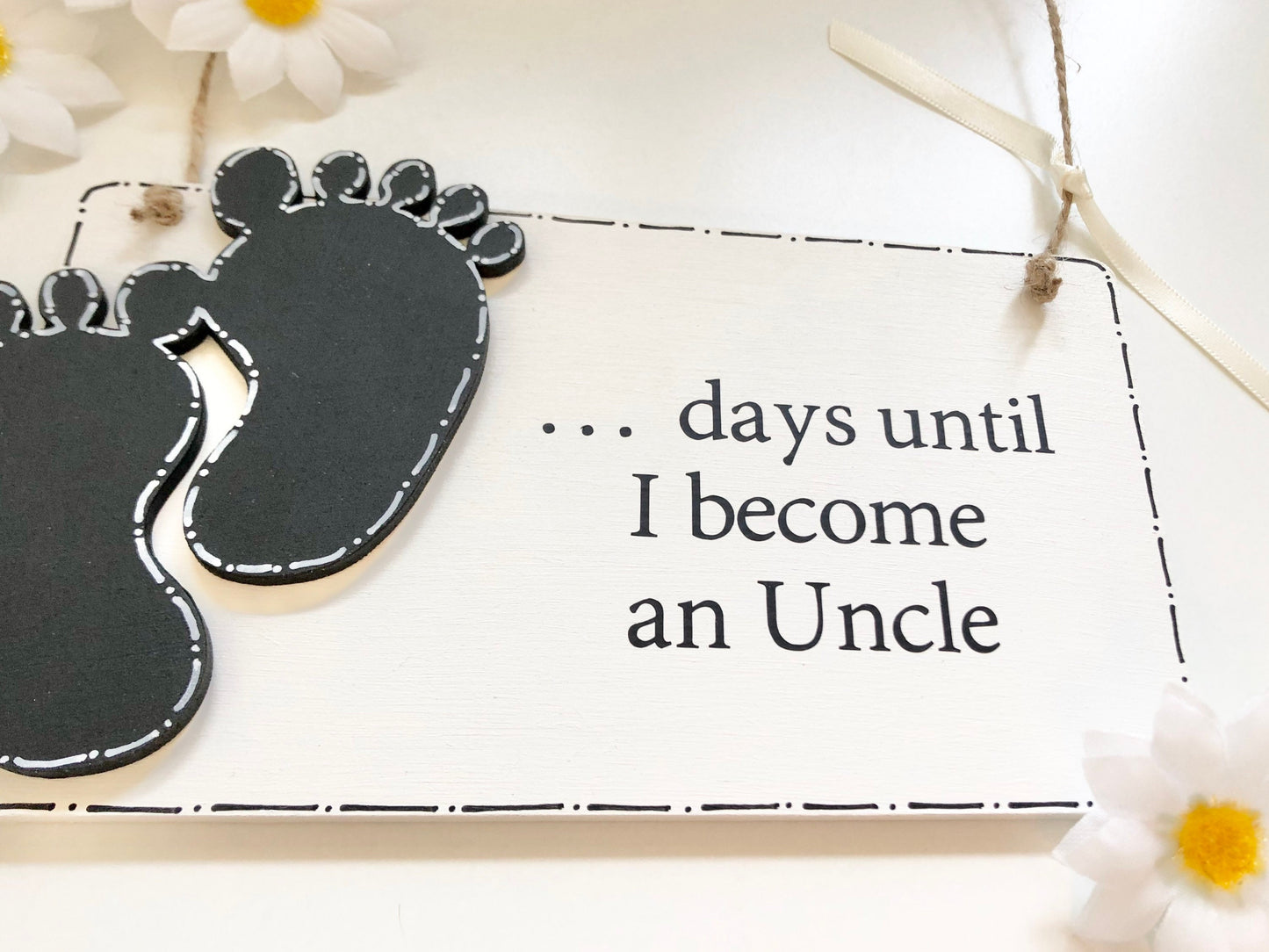 Wooden Days Until I Become An Uncle Baby Countdown Plaque