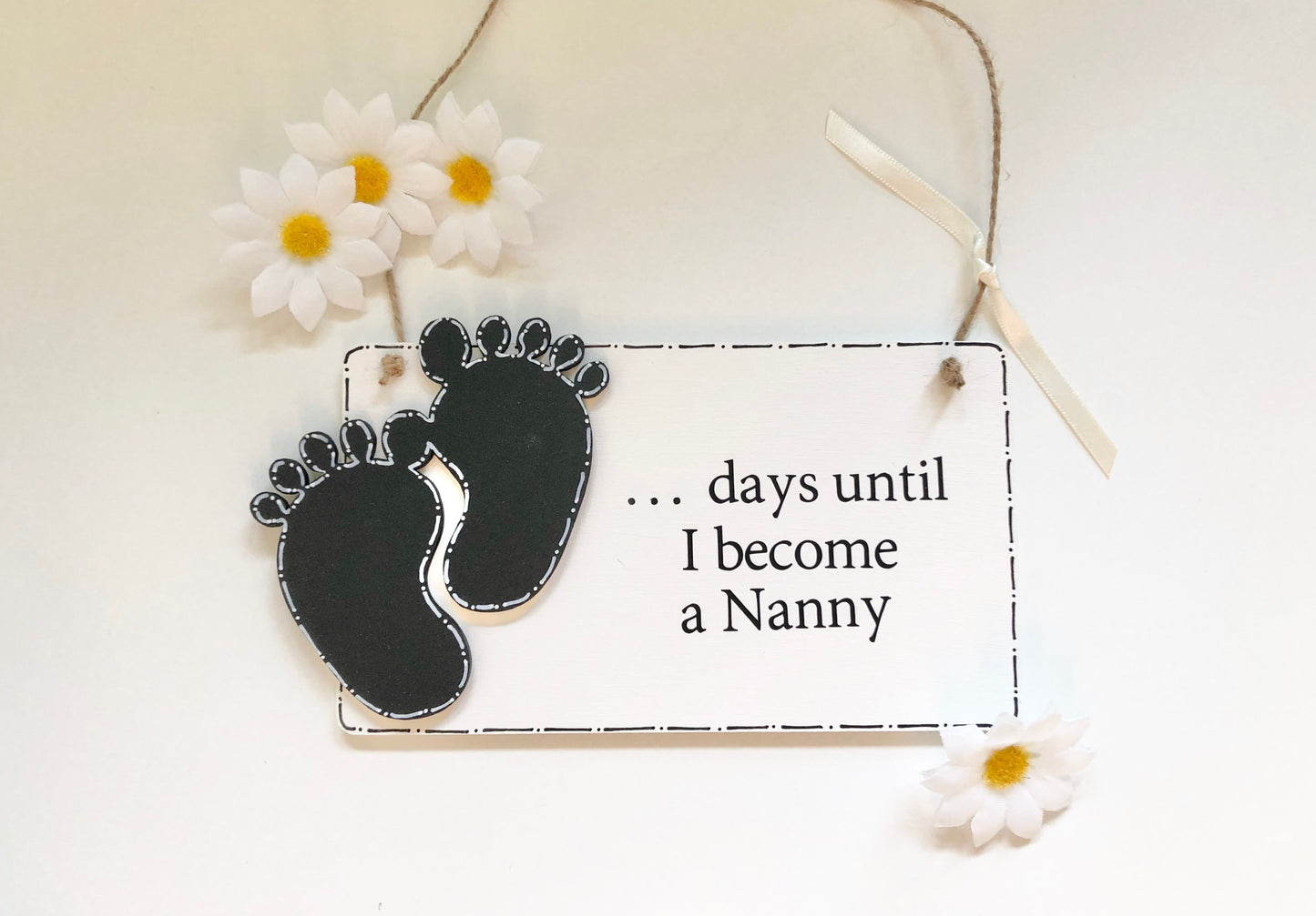 Wooden Days Until I Become A Nanny Baby Countdown