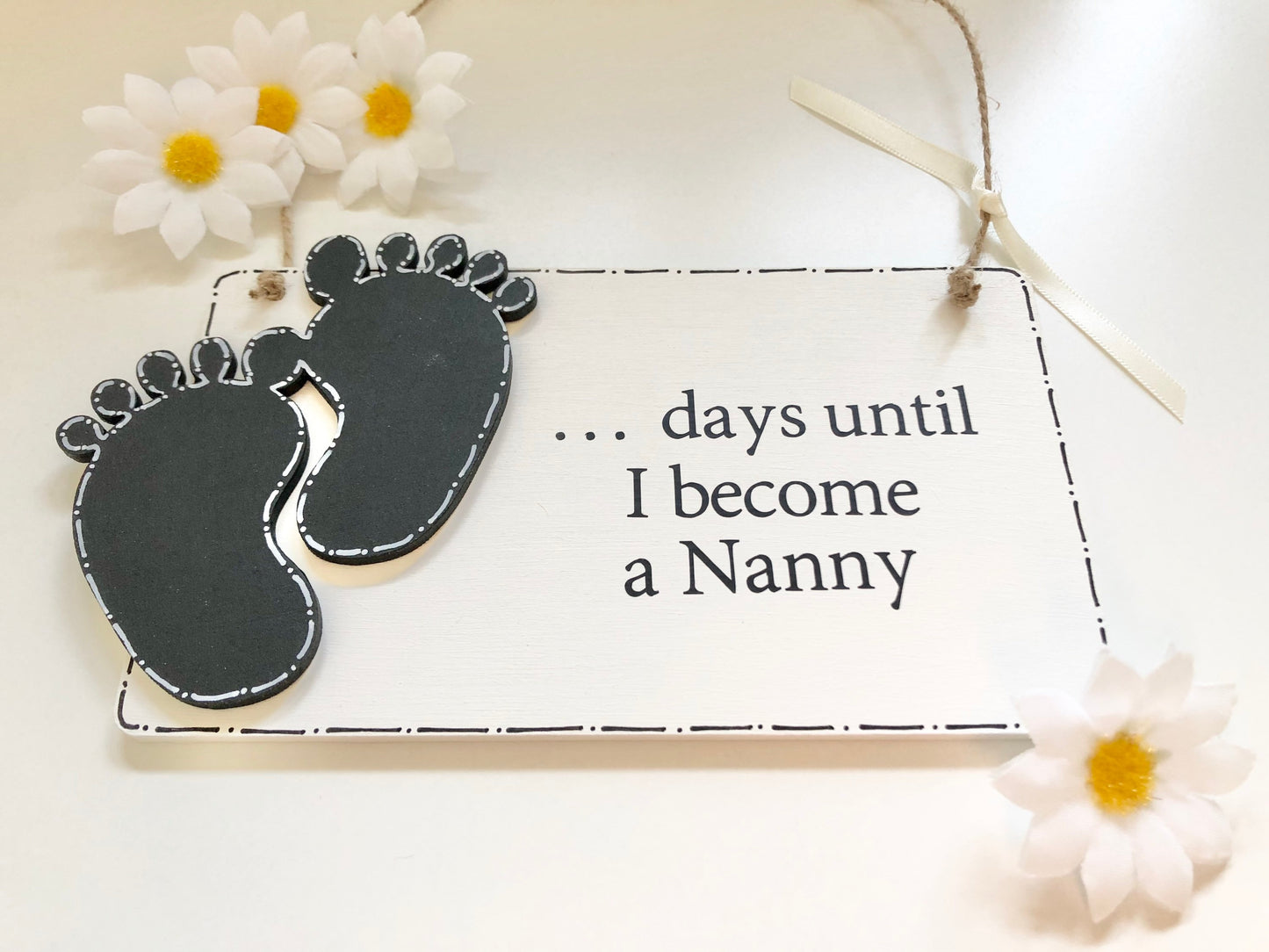 Wooden Days Until I Become A Nanny Baby Countdown