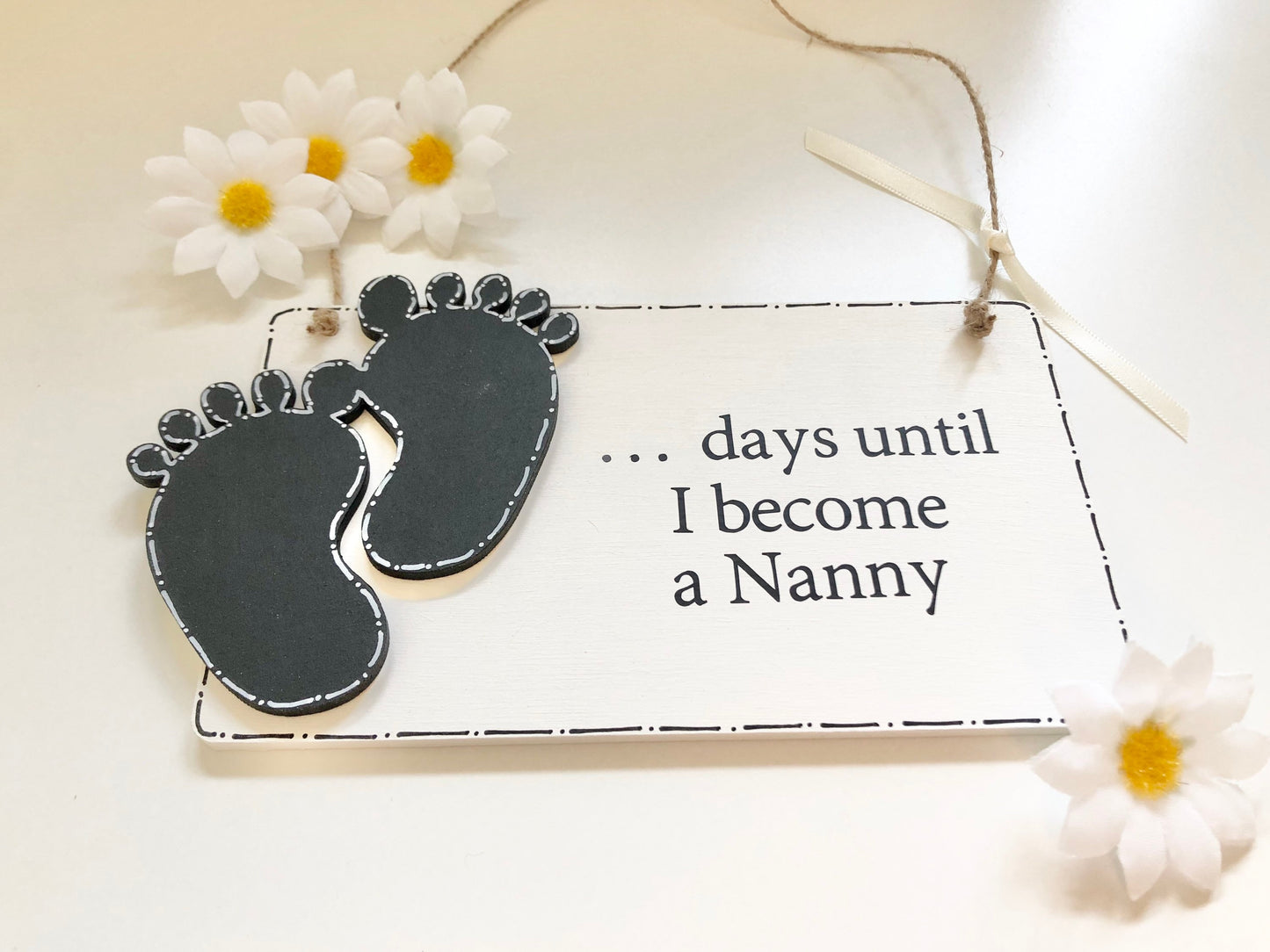 Wooden Days Until I Become A Nanny Baby Countdown