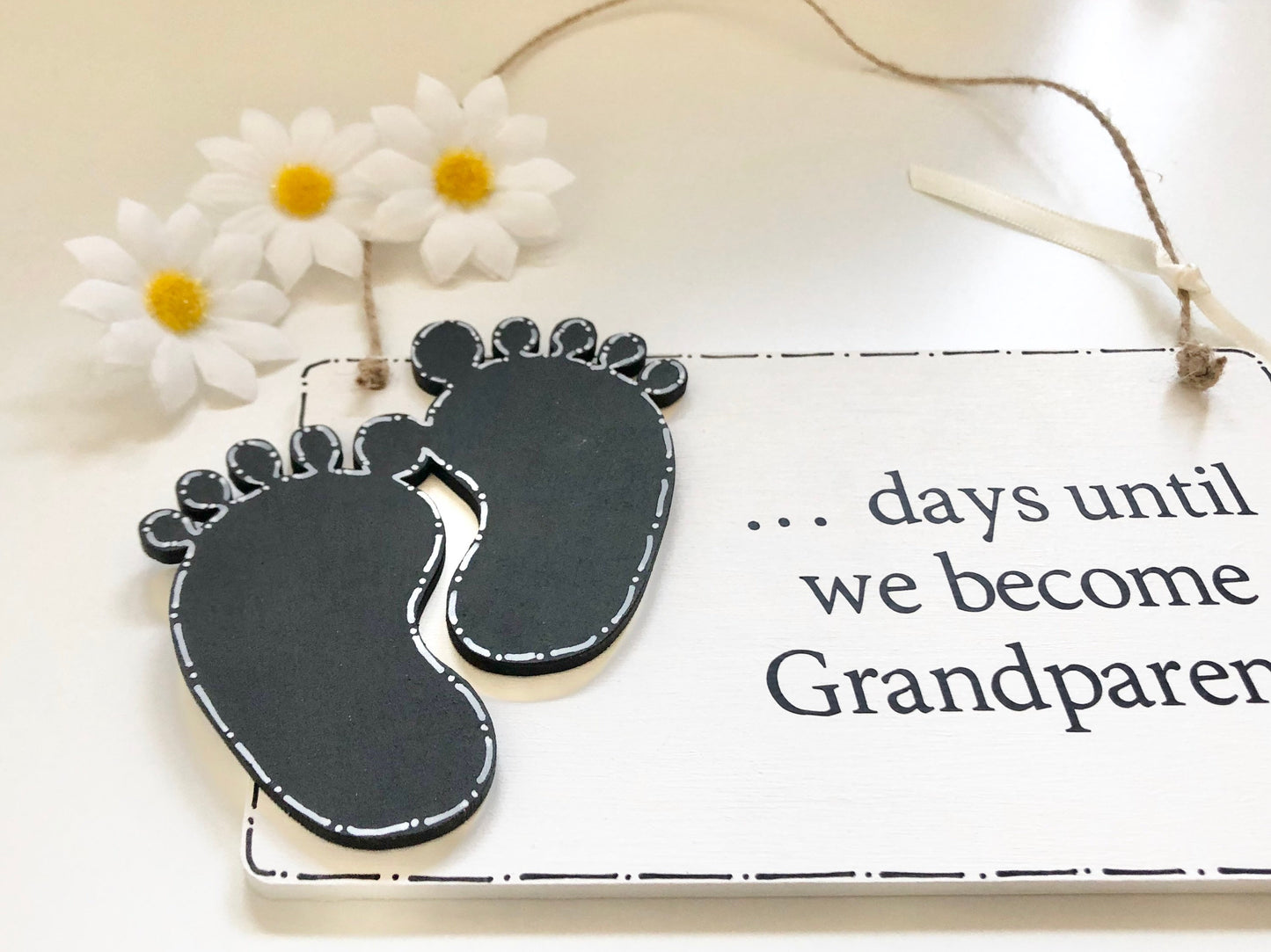 Wooden Days Until We Become Grandparents Baby Countdown Plaque