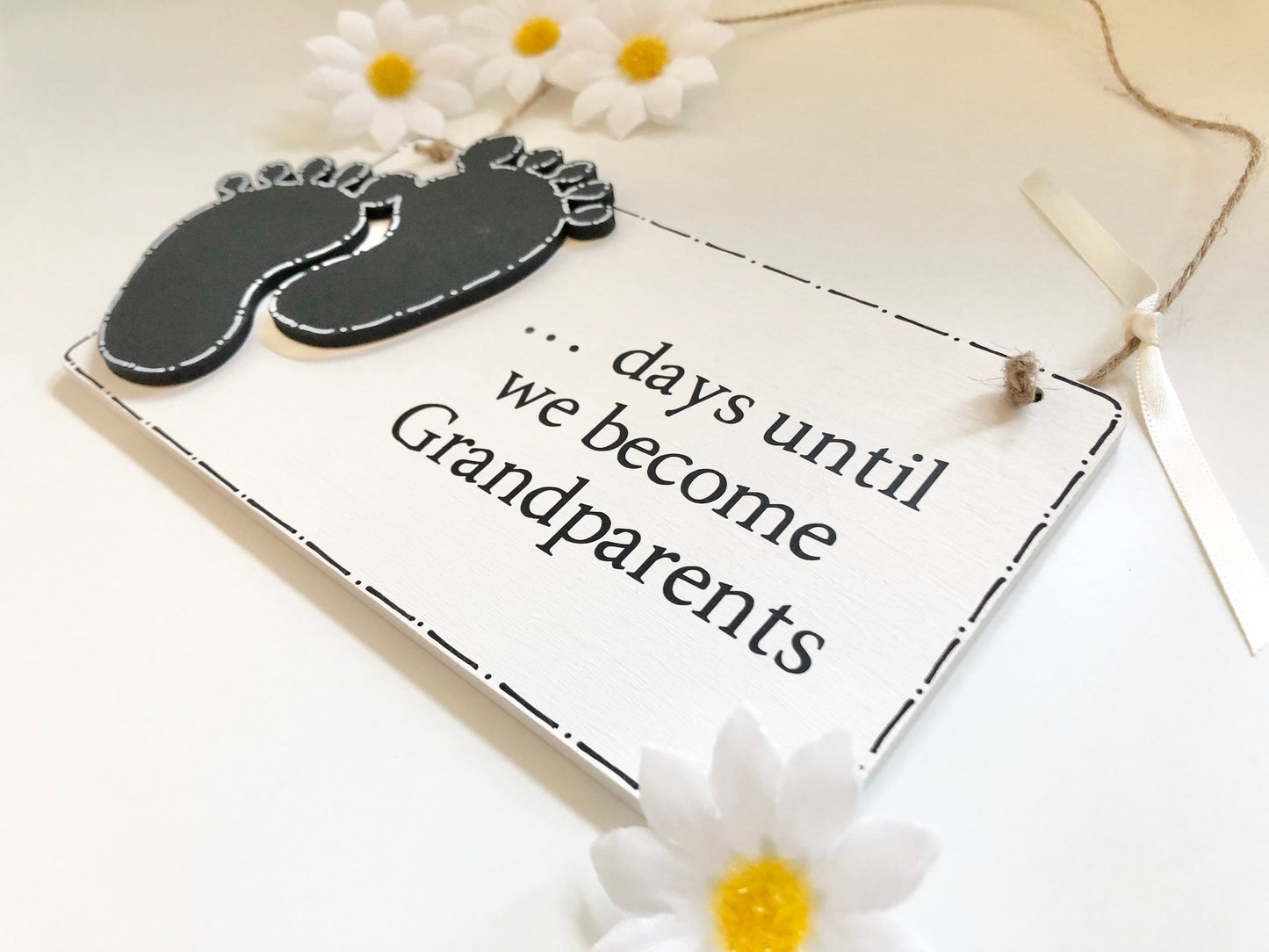 Wooden Days Until We Become Grandparents Baby Countdown Plaque