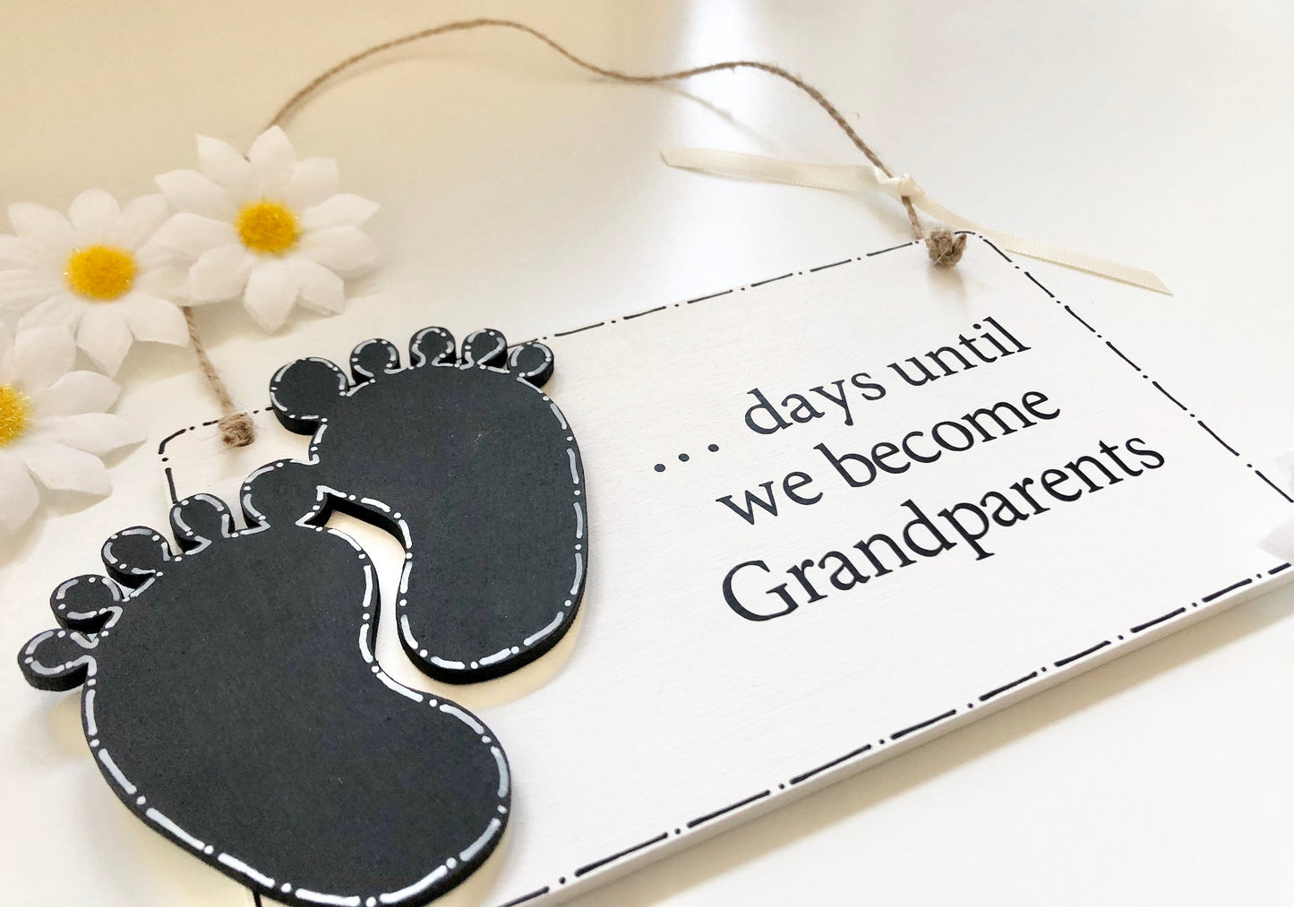 Wooden Days Until We Become Grandparents Baby Countdown Plaque