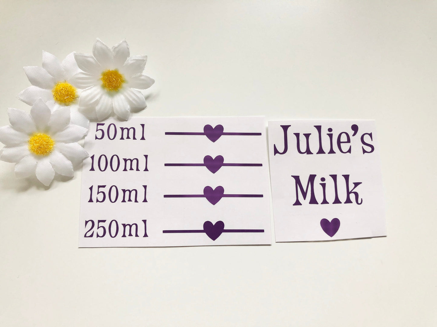 Personalised Milk Measurement Vinyl Decal Sticker