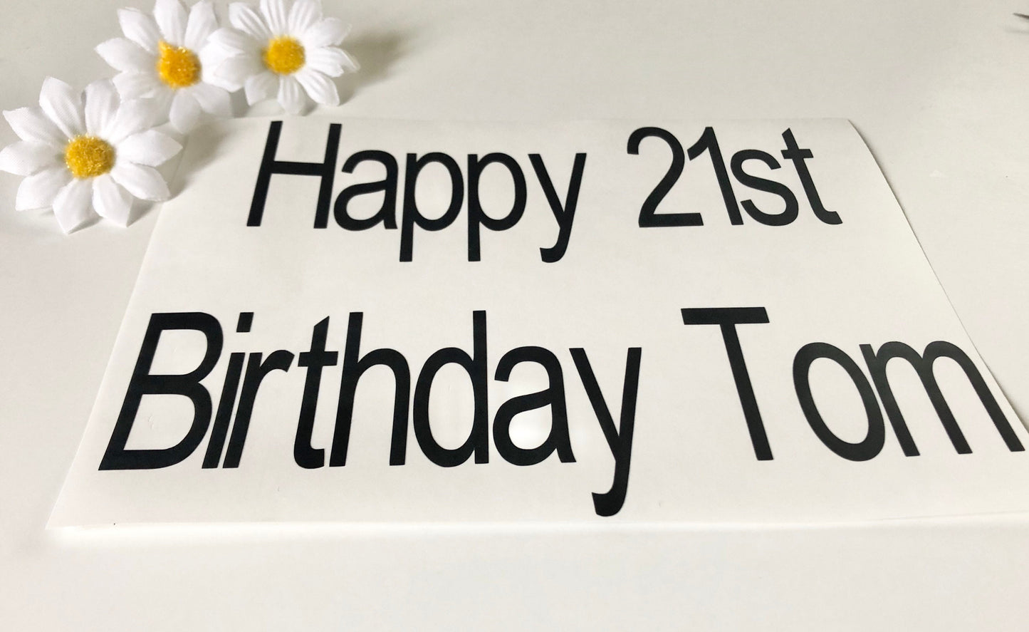 Personalised Happy Birthday Balloon Vinyl Decal Stickers