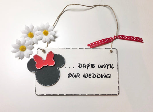 Handmade Wooden Wedding Countdown Plaque