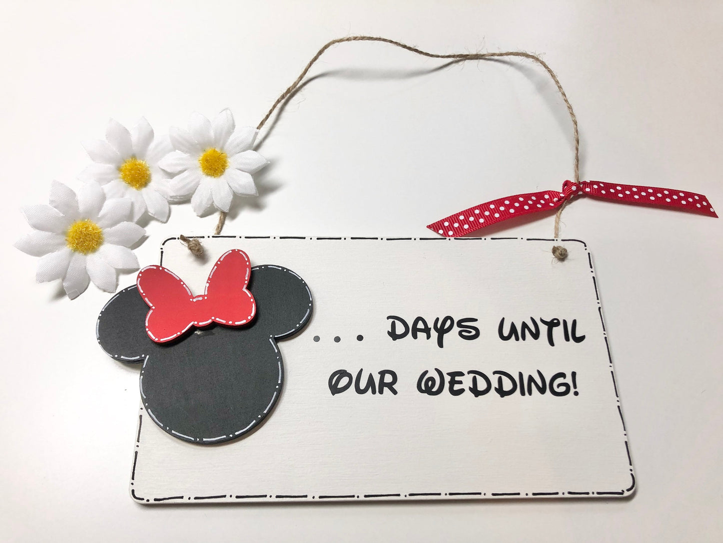 Handmade Wooden Wedding Countdown Plaque