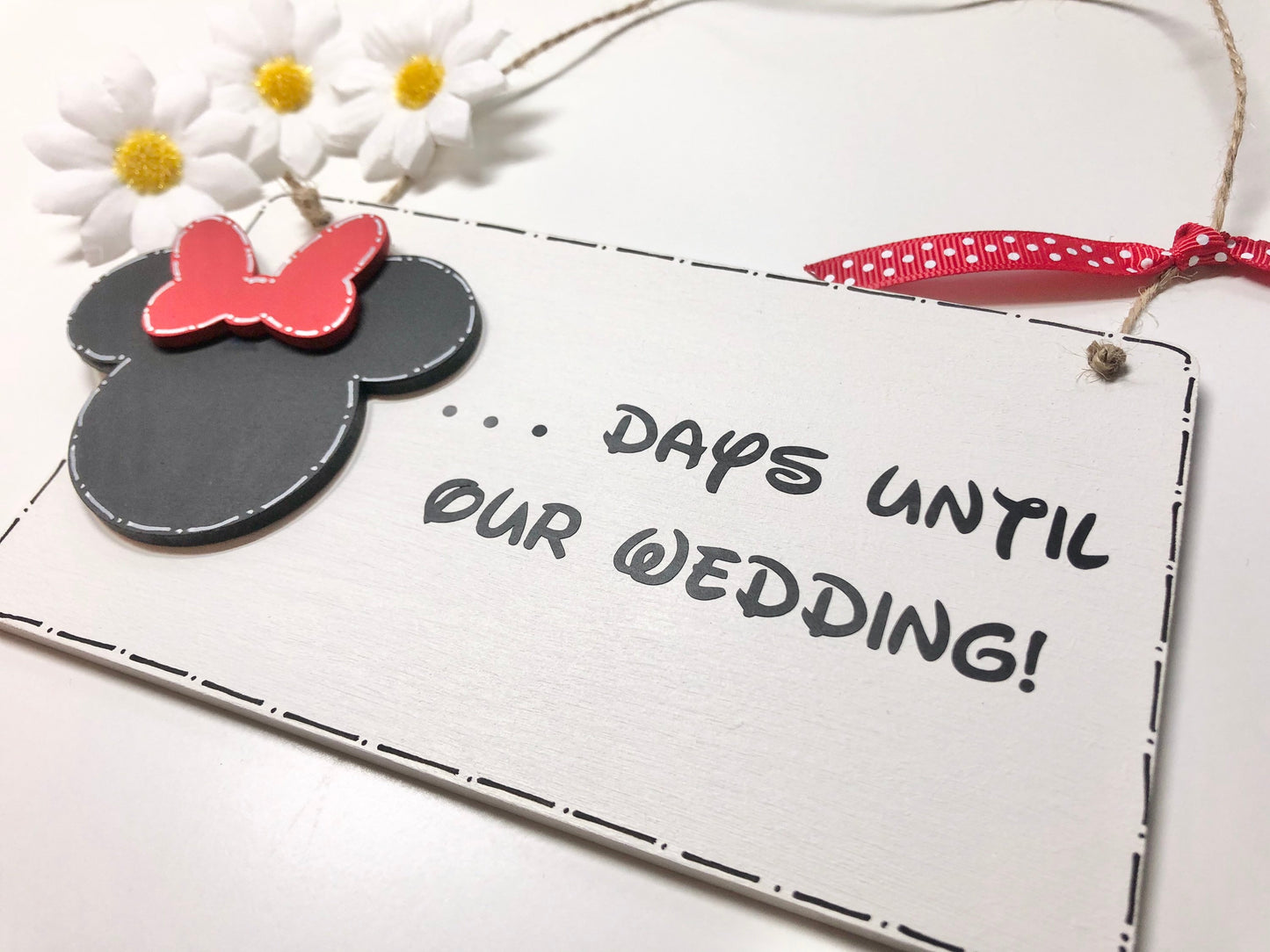 Handmade Wooden Wedding Countdown Plaque