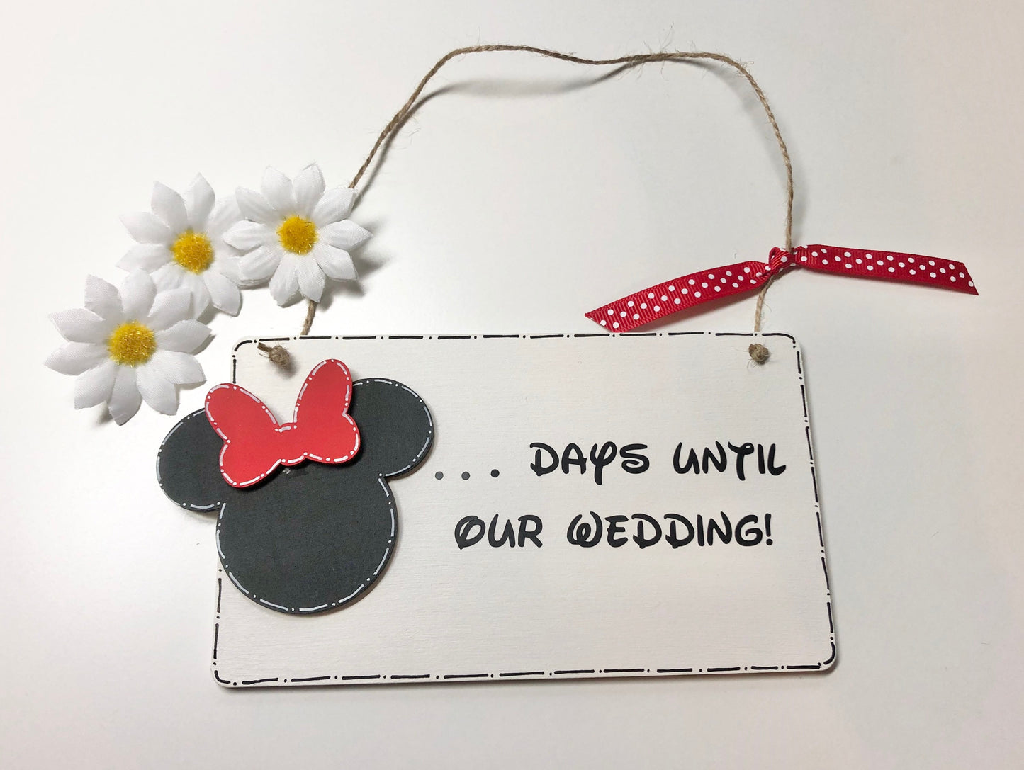 Handmade Wooden Wedding Countdown Plaque