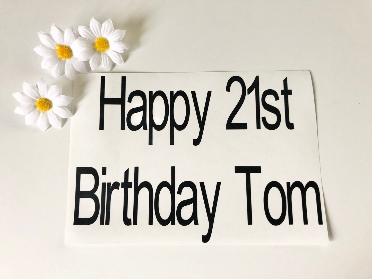 Personalised Happy Birthday Balloon Vinyl Decal Stickers