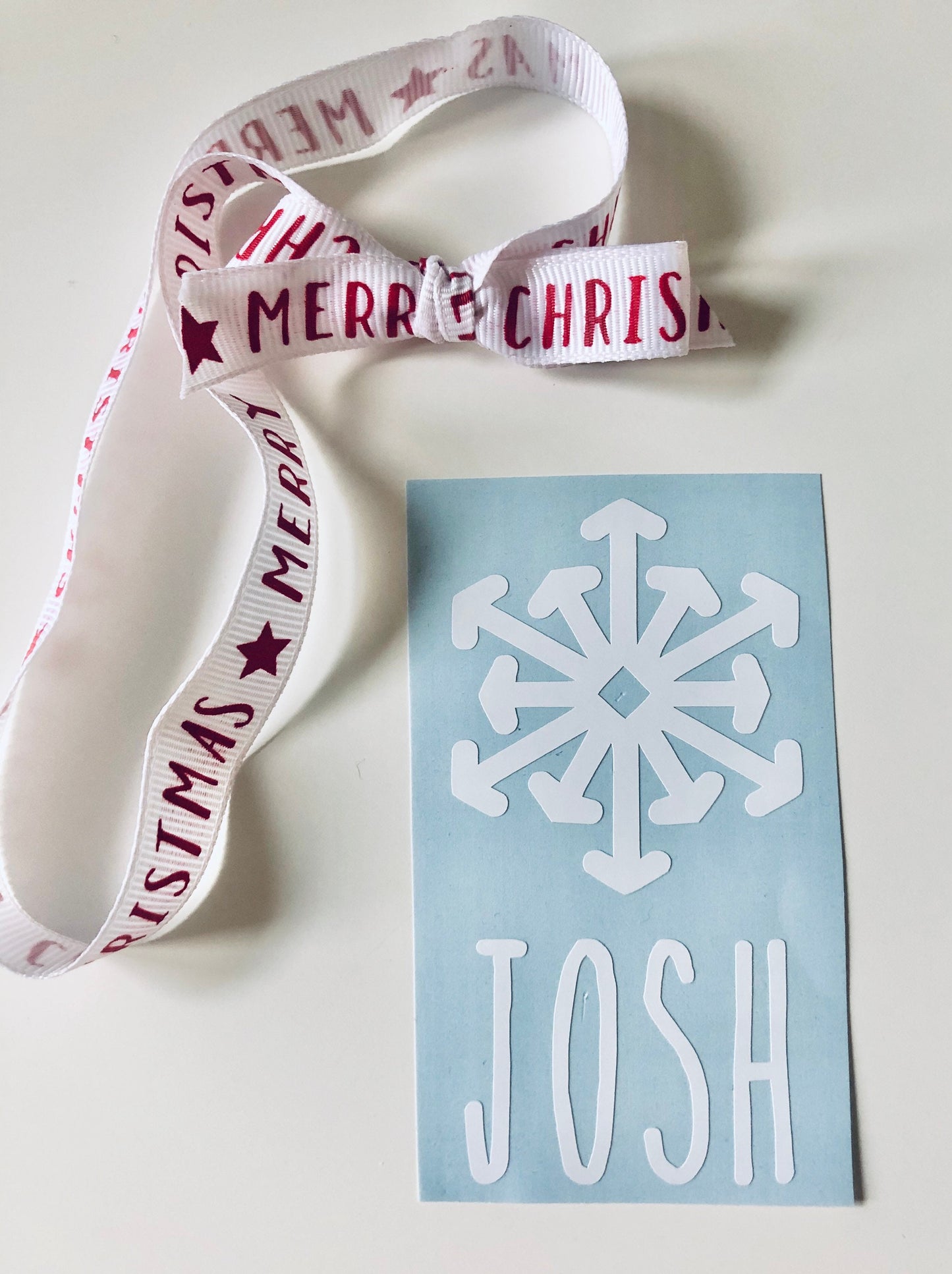 Personalised Snowflake Christmas Vinyl Decal Stickers