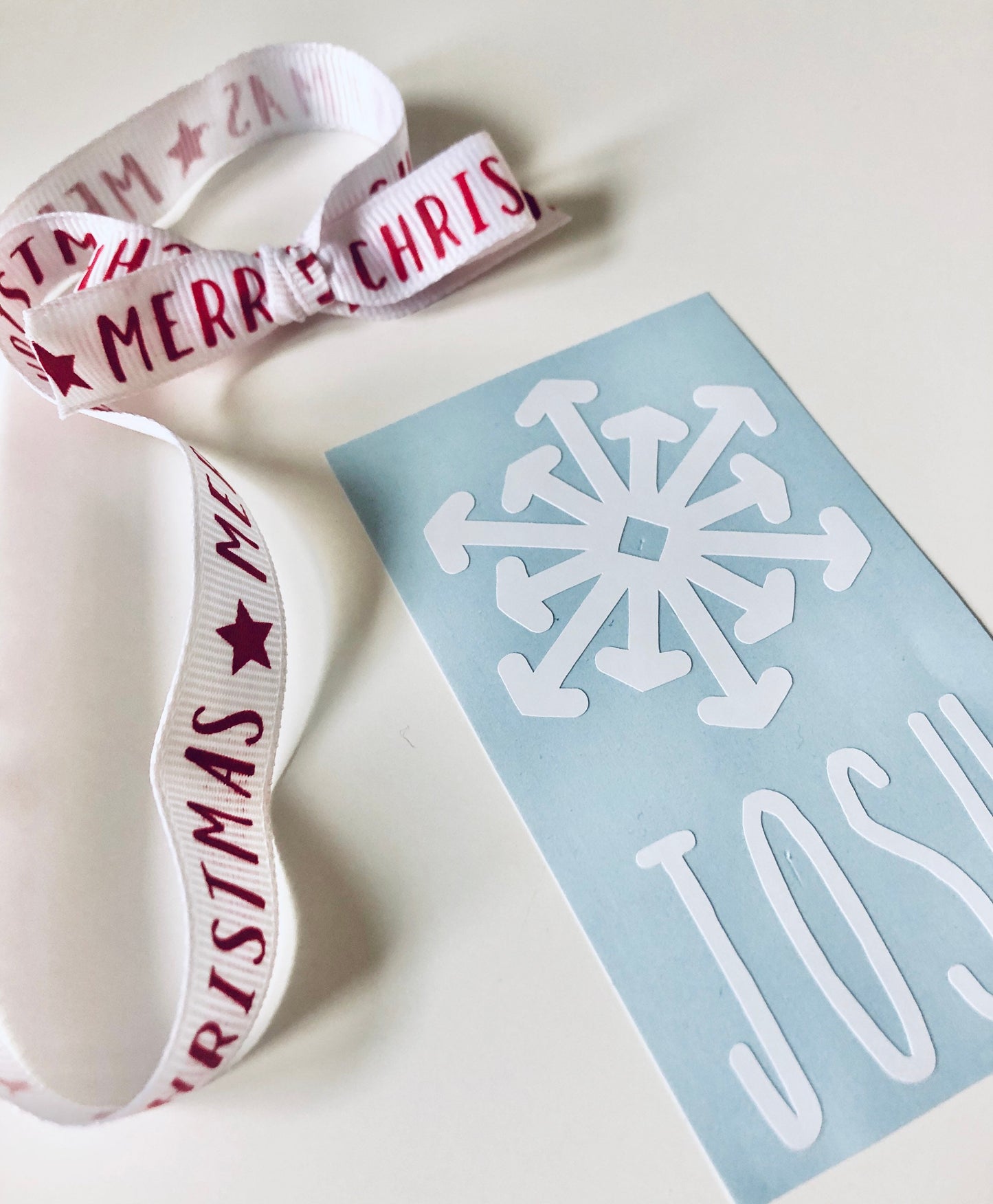 Personalised Snowflake Christmas Vinyl Decal Stickers