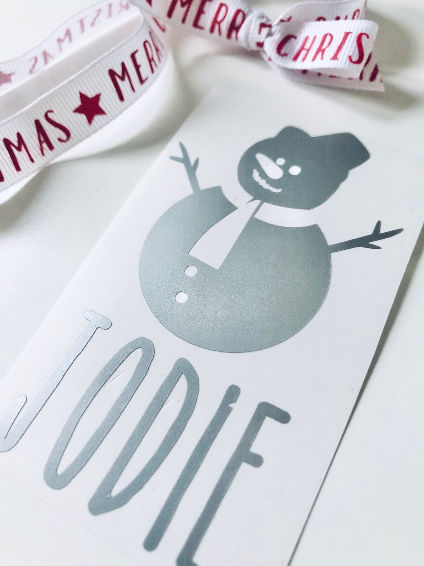 Personalised Snowman Vinyl Decal Sticker