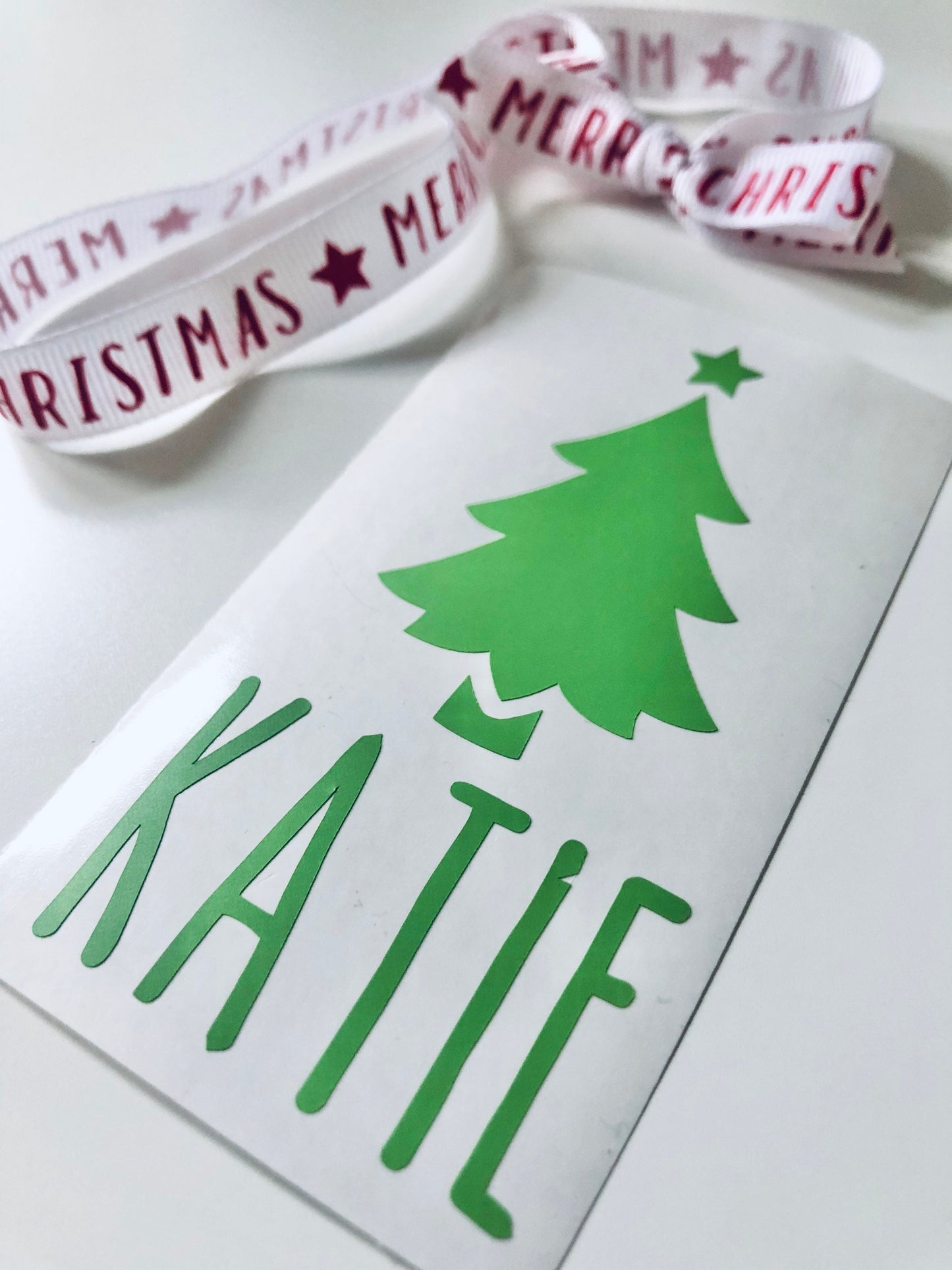 Personalised Christmas Iron ON  Vinyl Decal Sticker