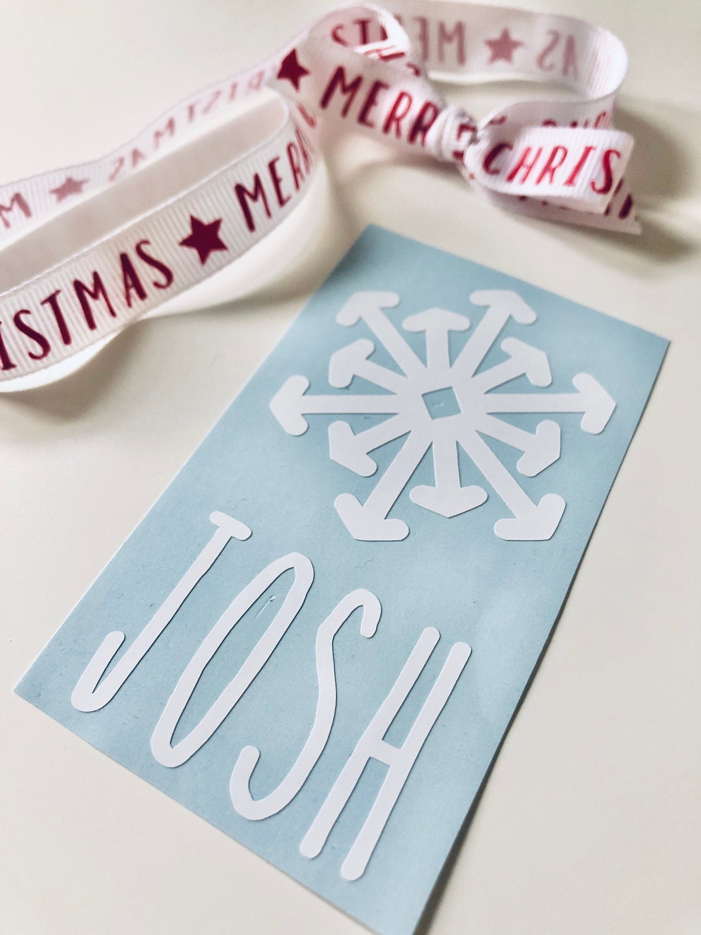 Personalised Snowflake Christmas Vinyl Decal Stickers