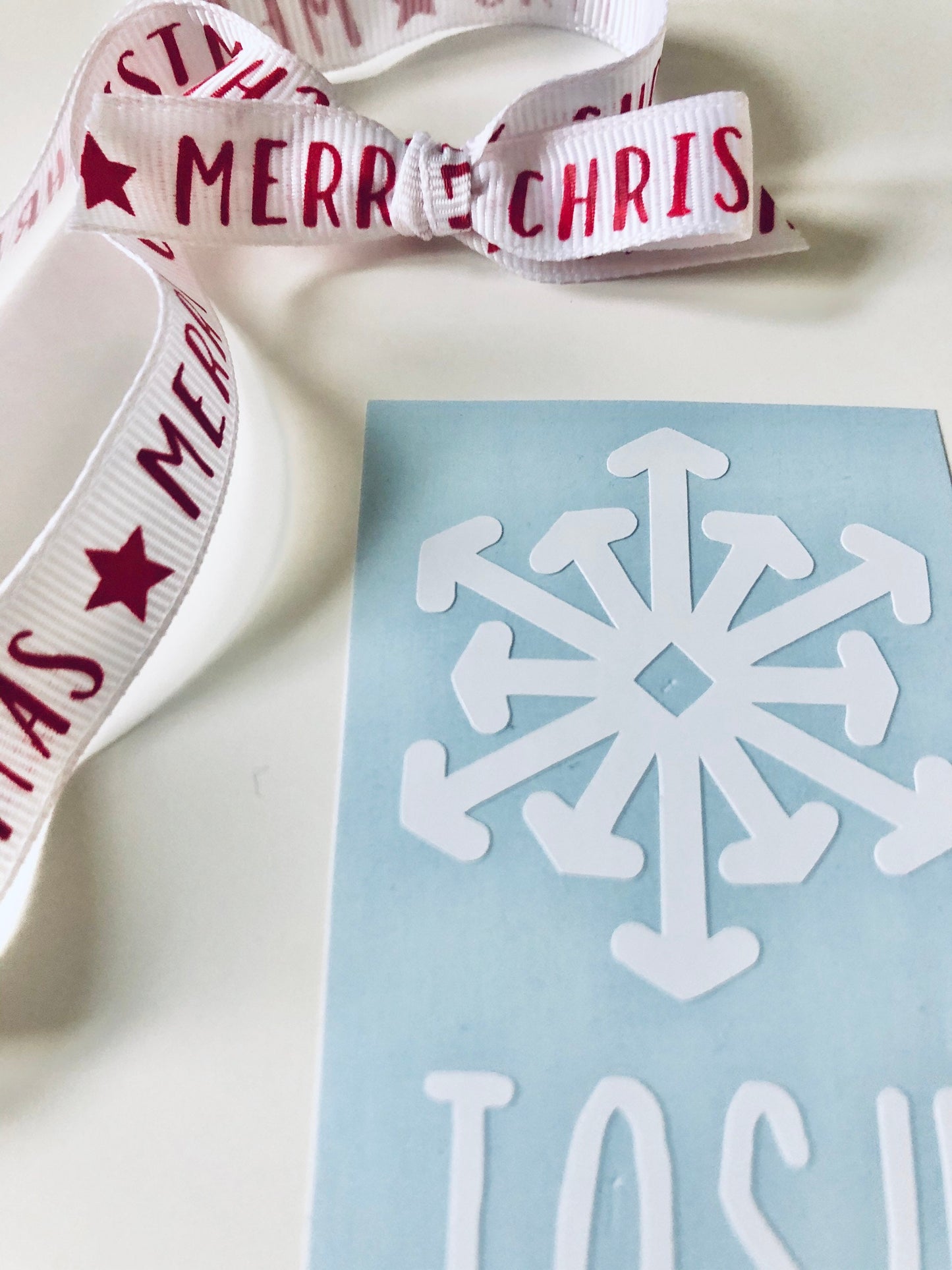 Personalised Snowflake Christmas Vinyl Decal Stickers