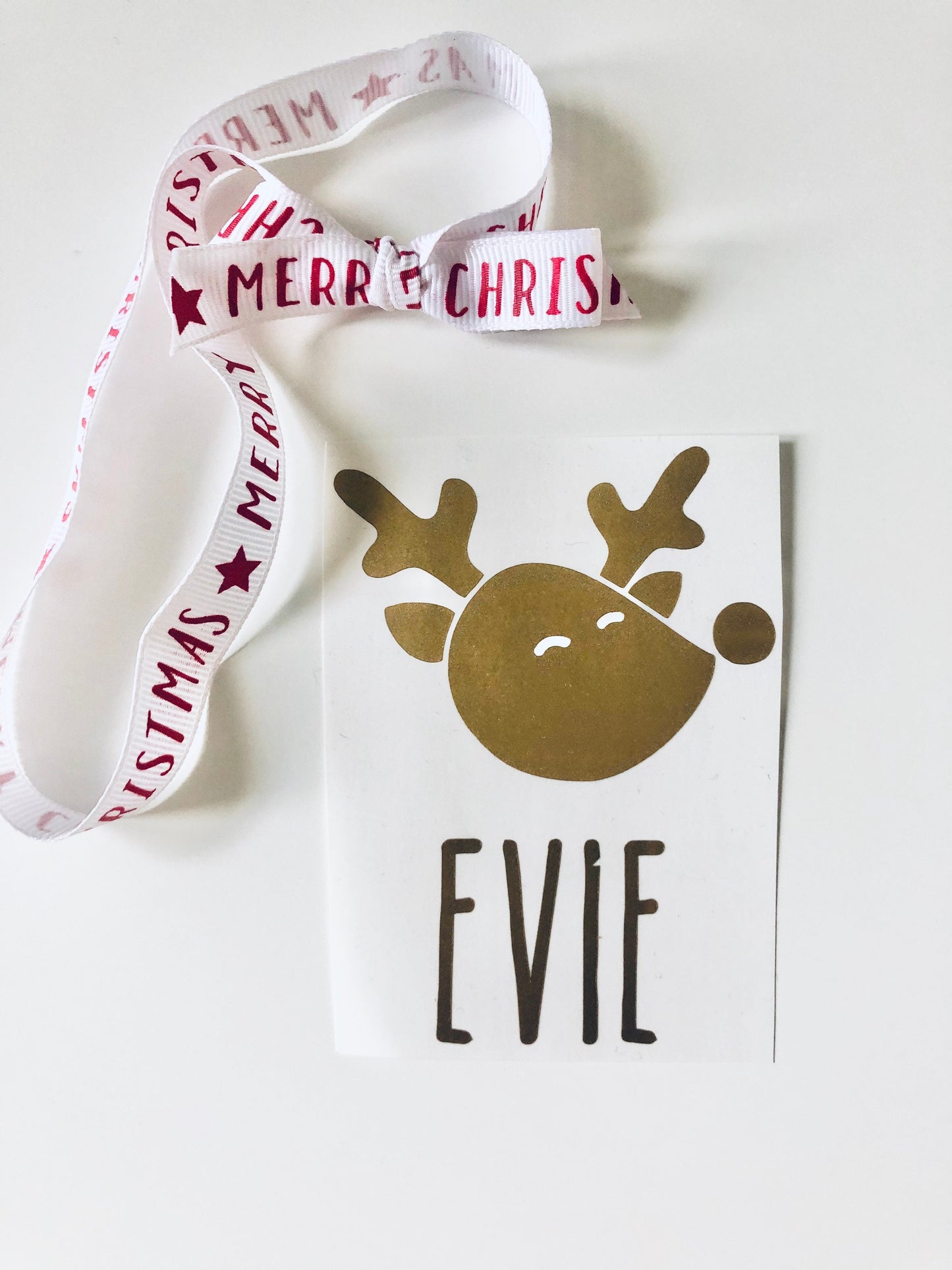 Personalised Christmas Iron ON  Vinyl Decal Sticker